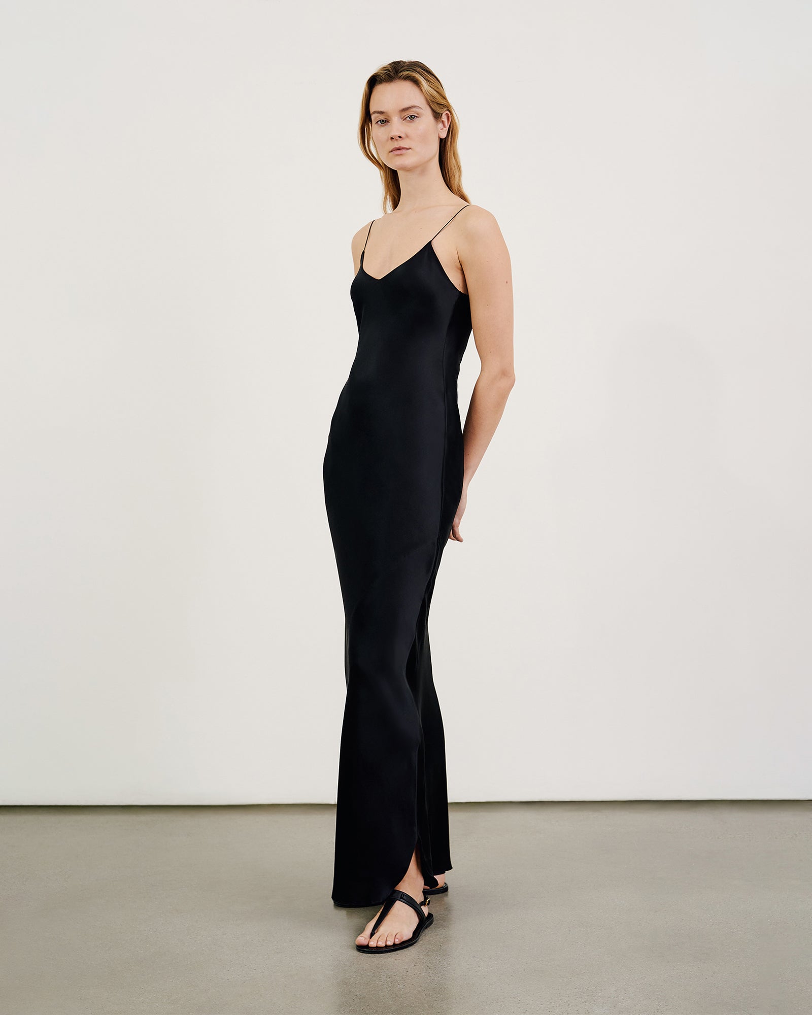 The Nili Lotan Cami Gown in Black from The New Trend Australia
