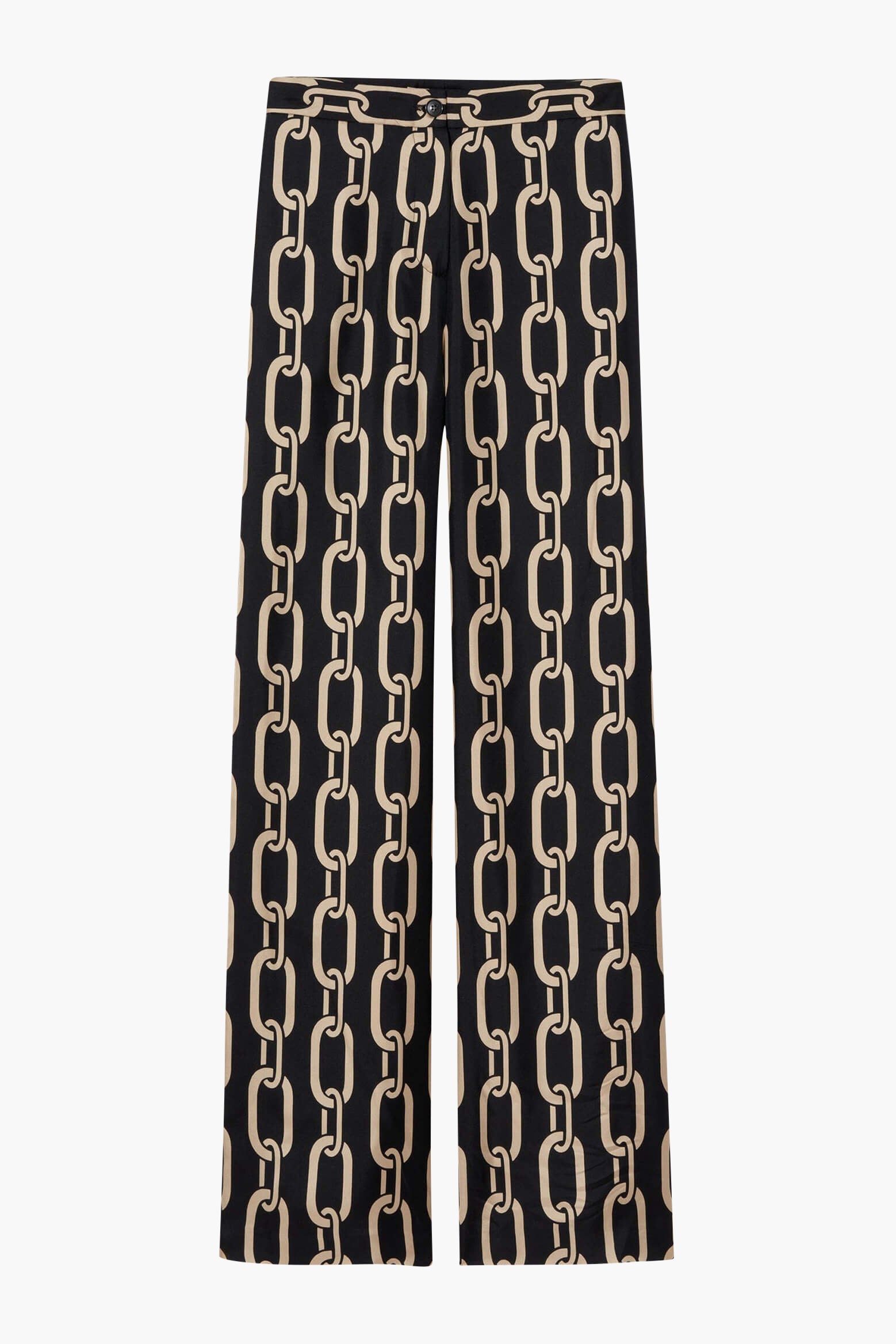 Nili Lotan Germain Silk Pant in Big Chain Gold/Black available at TNT The New Trend Australia. Free shipping for orders over $300 AUD.