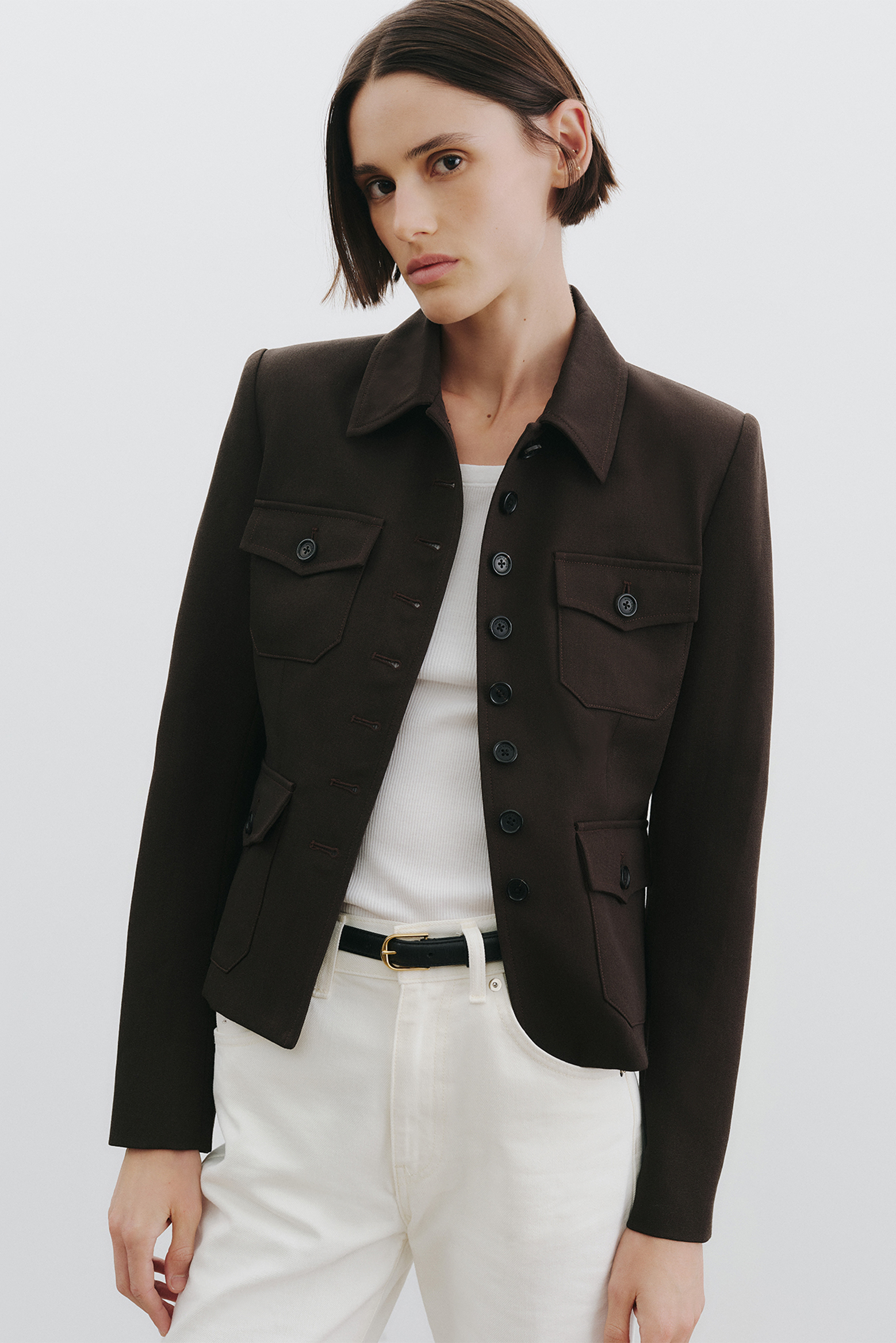 NILI LOTAN JAMISON JACKET IN COCOA | THE NEW TREND