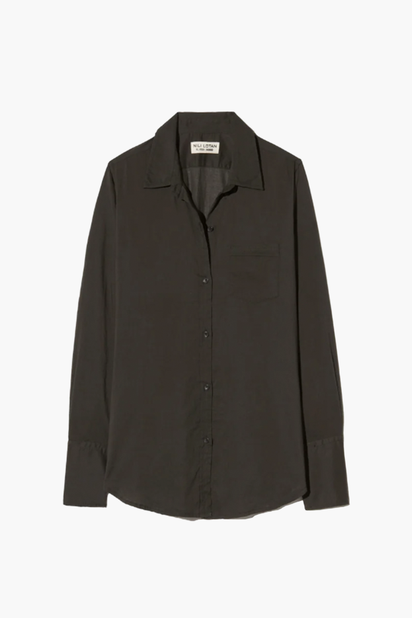 NILA LOTAN COTTON VOILE NL SHIRT IN CHOCOLATE BROWN | THE NEW TREND