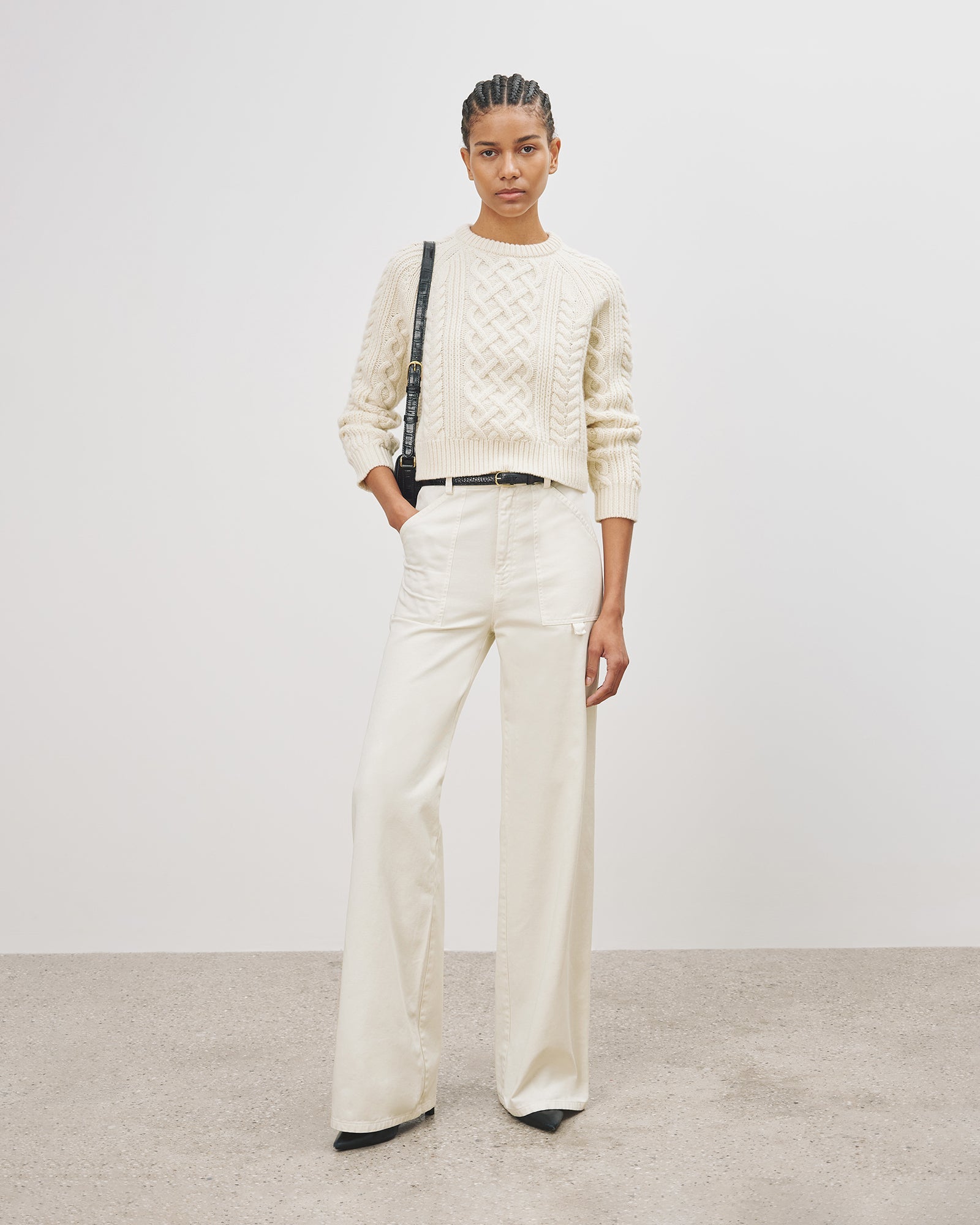 The Nili Lotan Quentin Pant in Stone available at The New Trend Australia