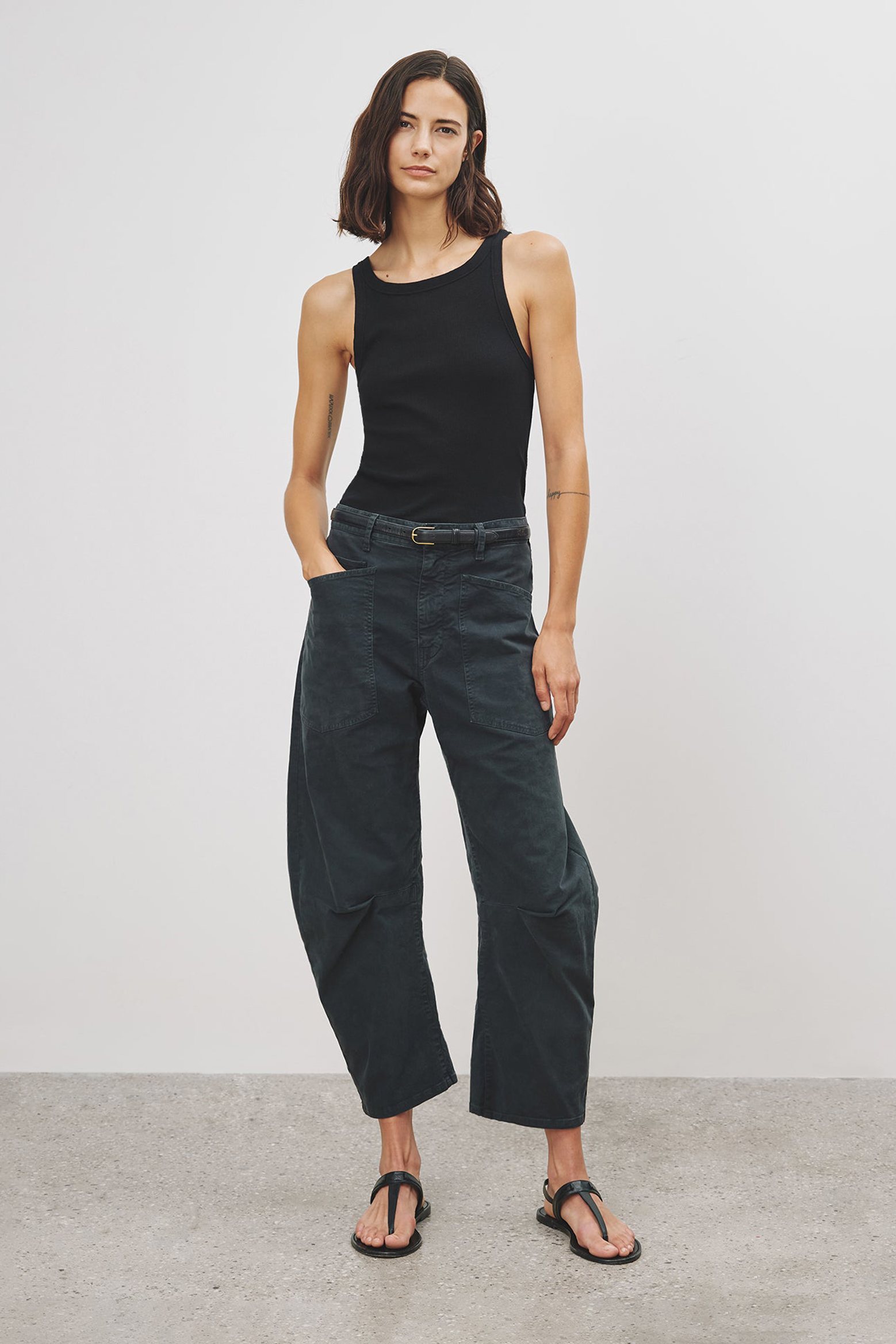 NILI LOTAN Shon Pant in Carbon | TNT The New Trend