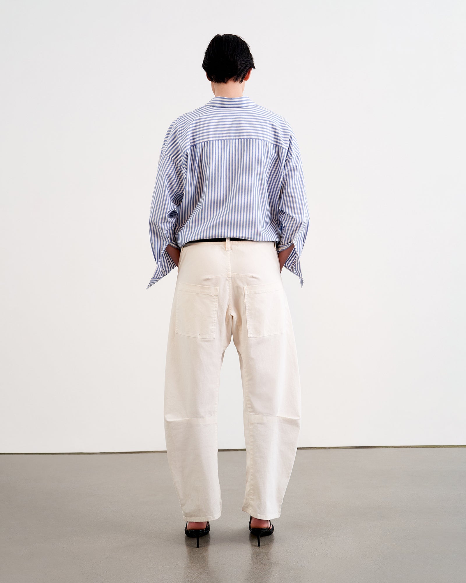 Nili Lotan Shon Pant in Eggshell from The New Trend