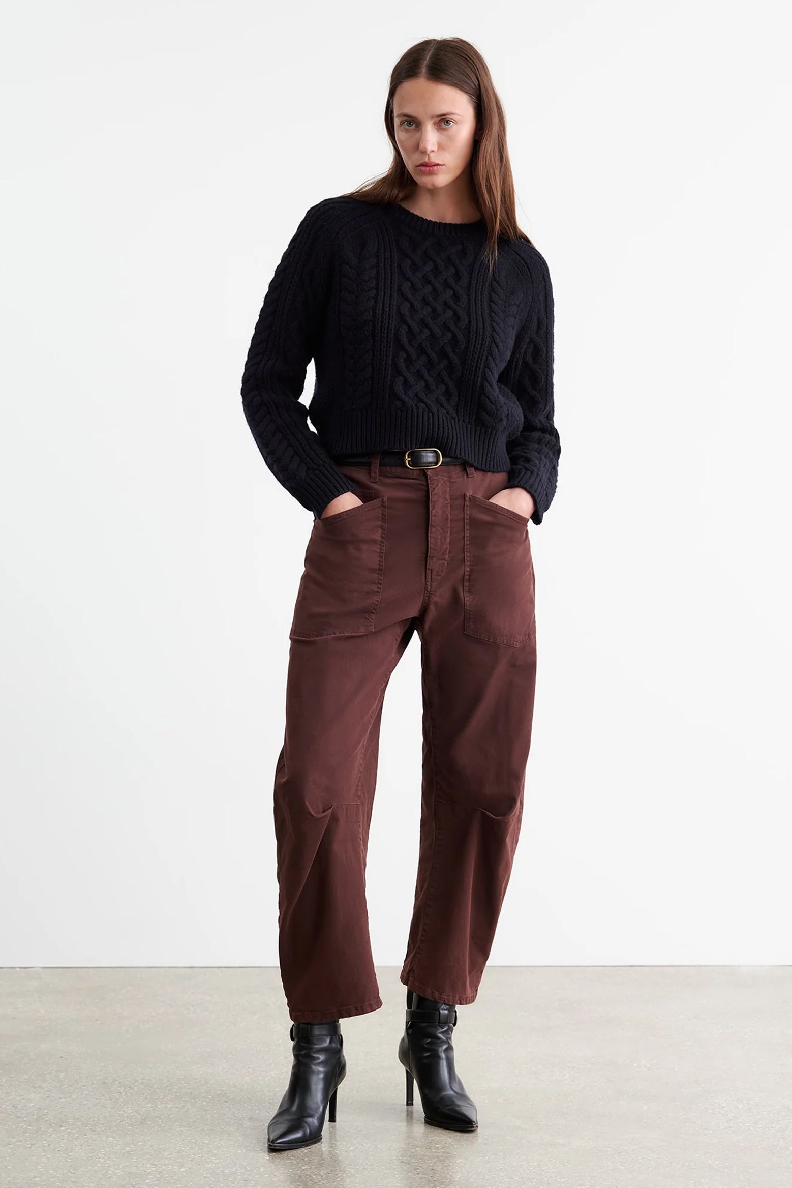 The Nili Lotan Shon Pant in Merlot available at The New Trend Australia