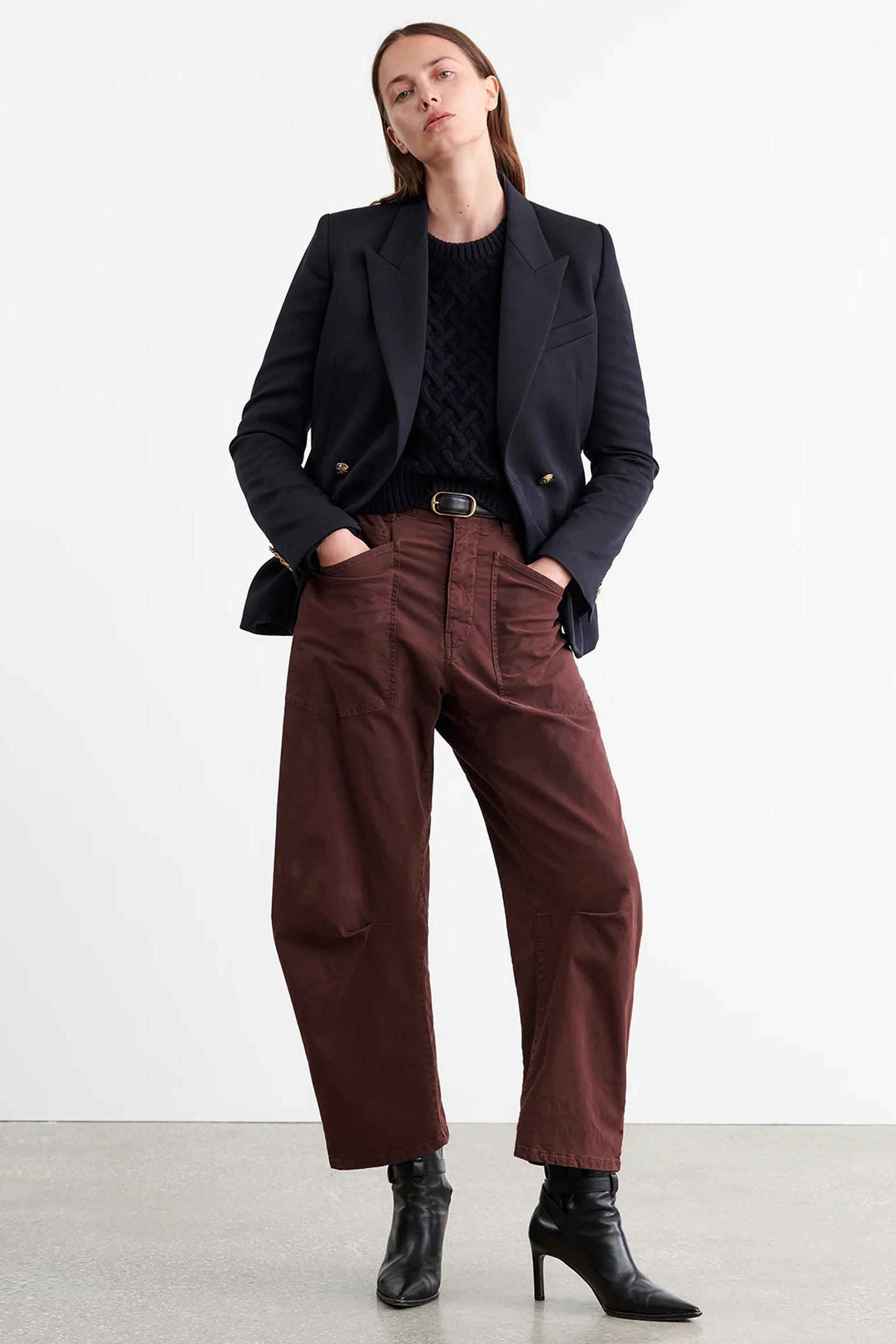 The Nili Lotan Shon Pant in Merlot available at The New Trend Australia