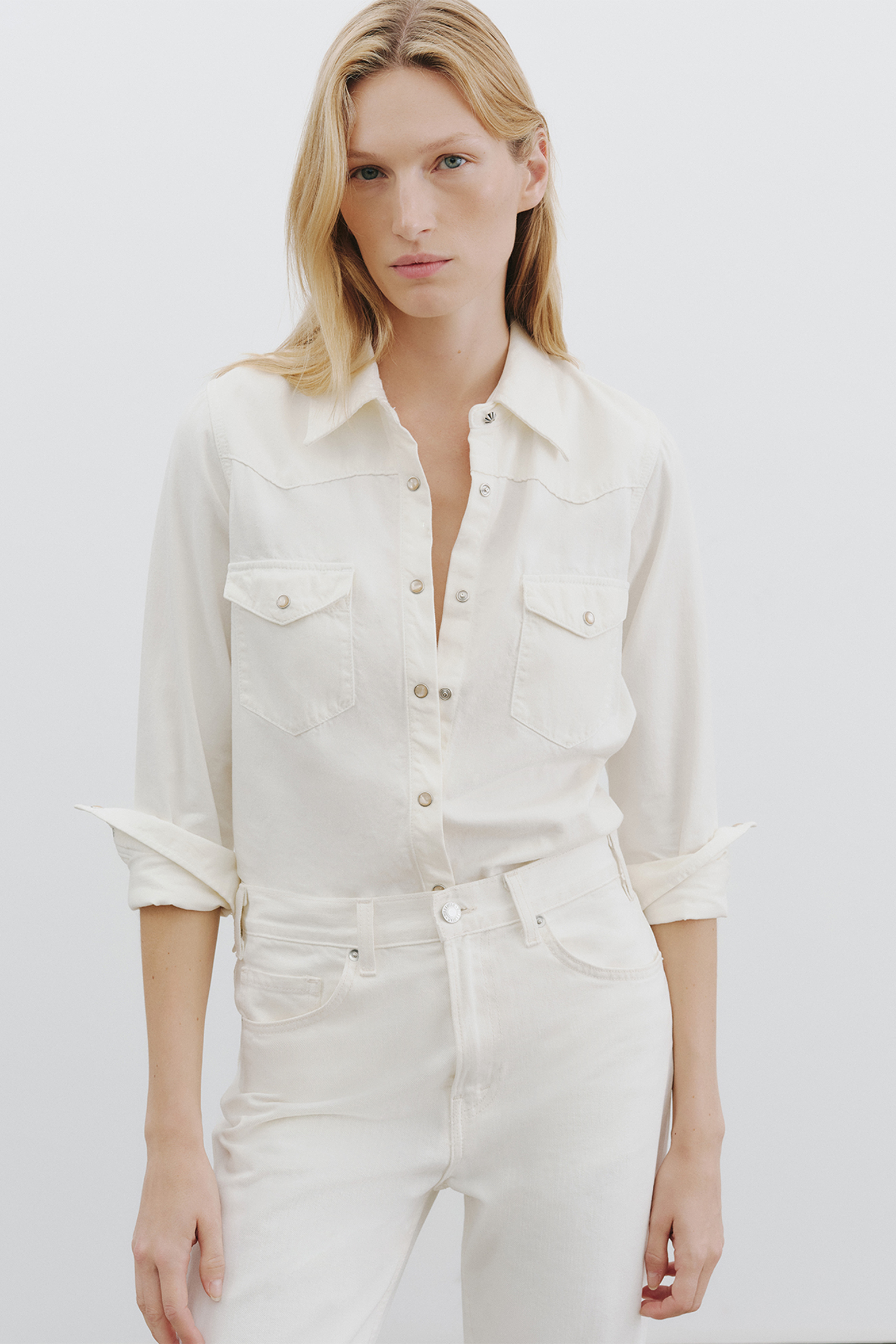 NILI LOTAN TRAVIS SHIRT IN CREAM | THE NEW TREND