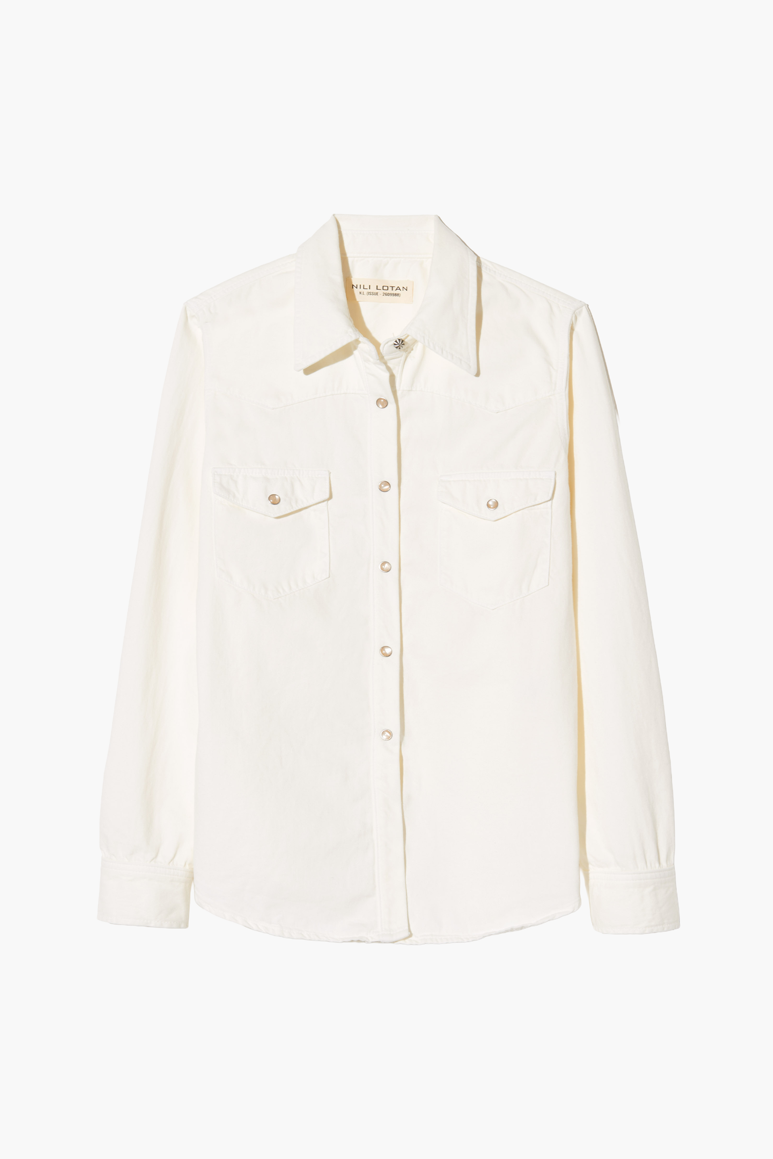 NILI LOTAN TRAVIS SHIRT IN CREAM | THE NEW TREND