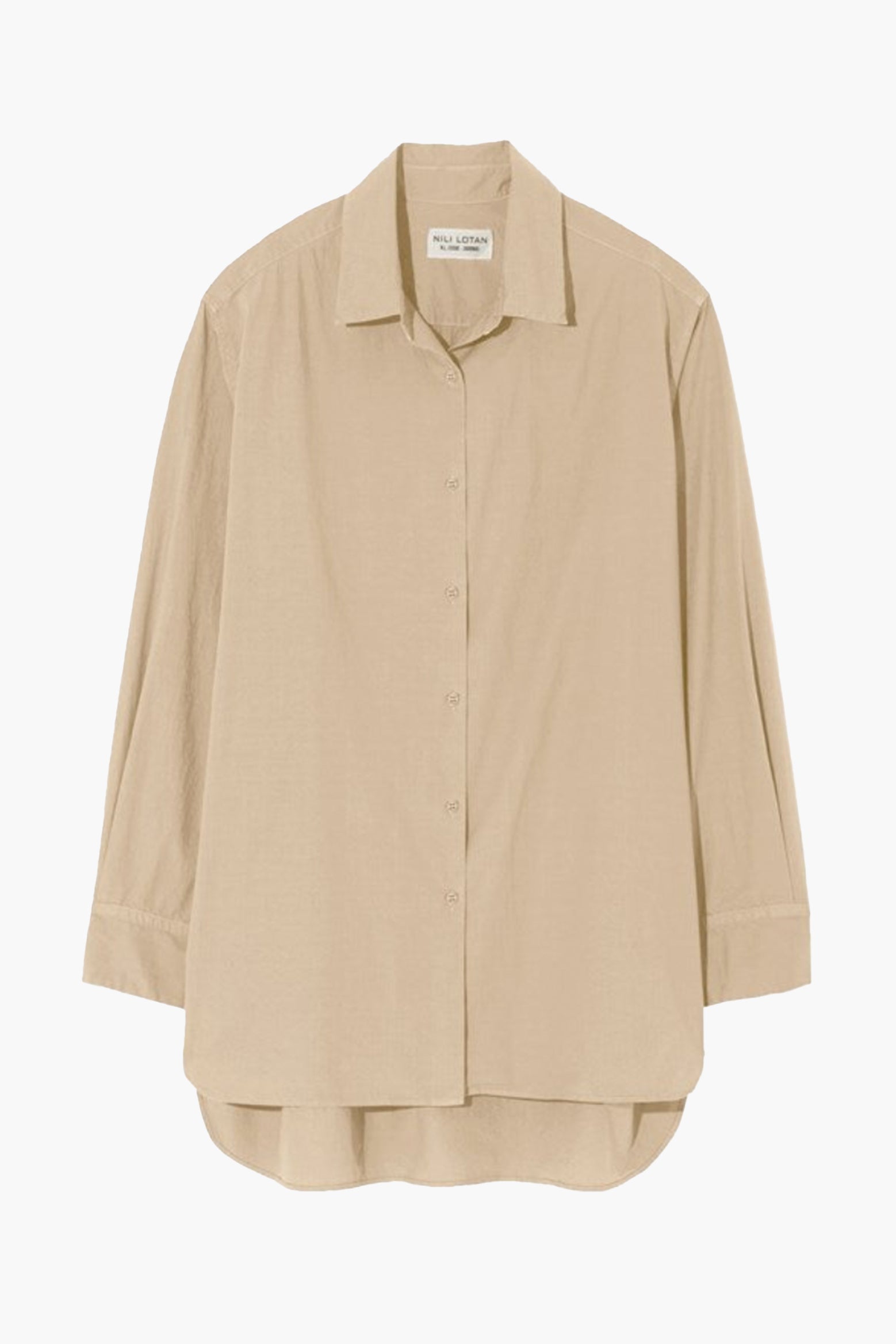 Nili Lotan Yorke Shirt in Sandstone available at The New Trend Australia. 