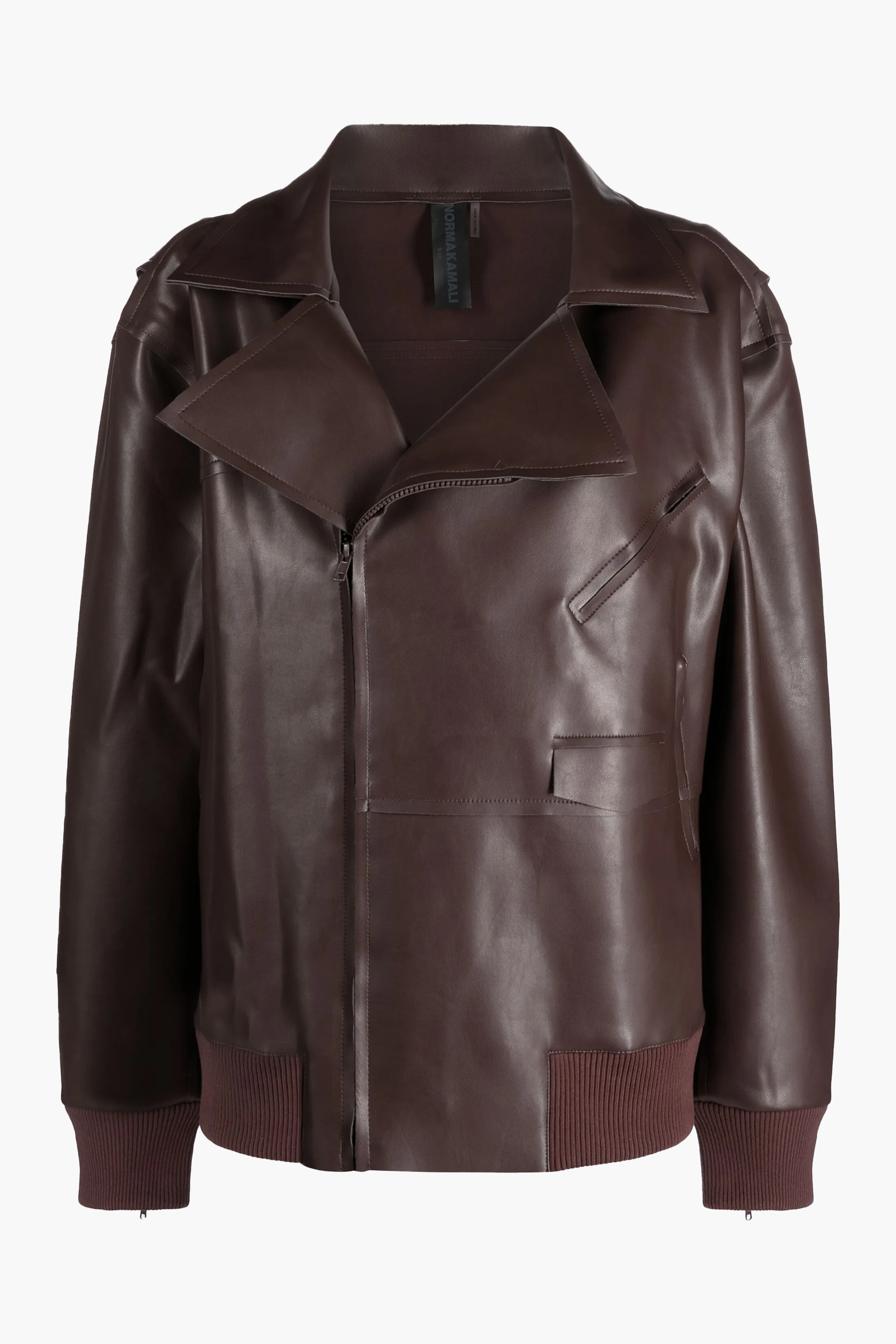 NORMA KAMALI OVERSIZED MOTO JACKET IN CHOCOLATE | THE NEW TREND