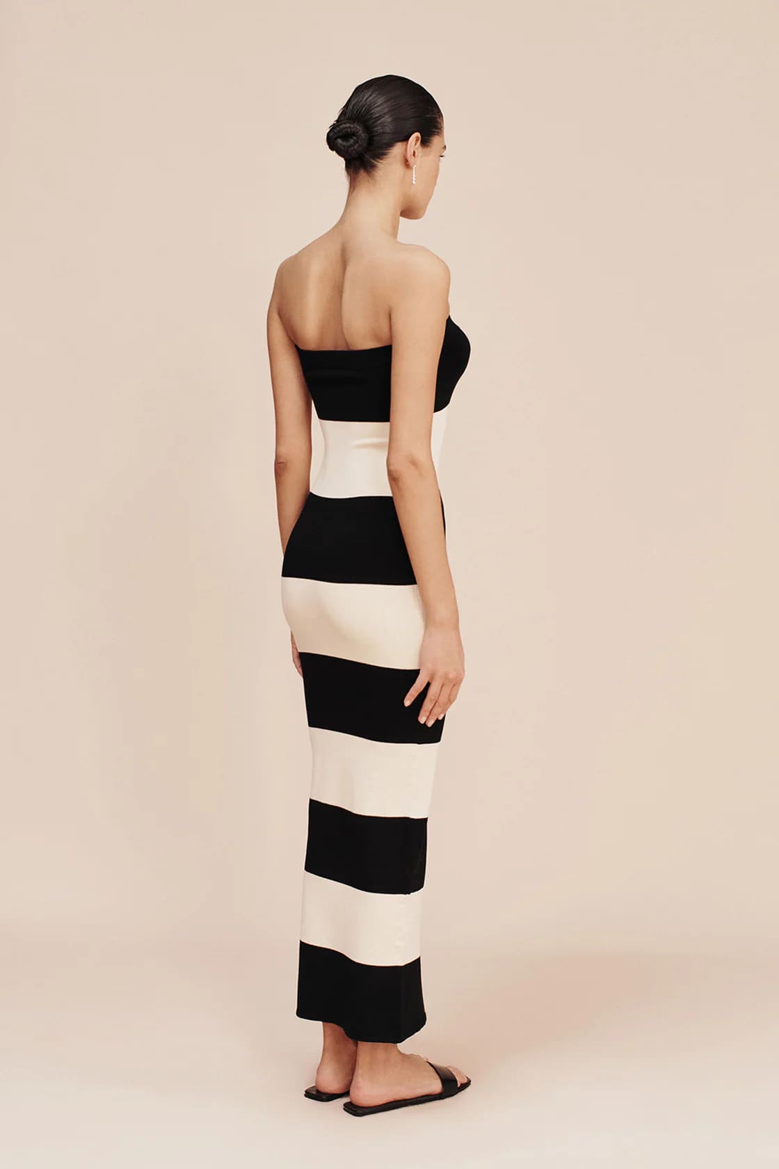 Posse Theo Strapless Dress in Bone and Black available at The New Trend Australia.