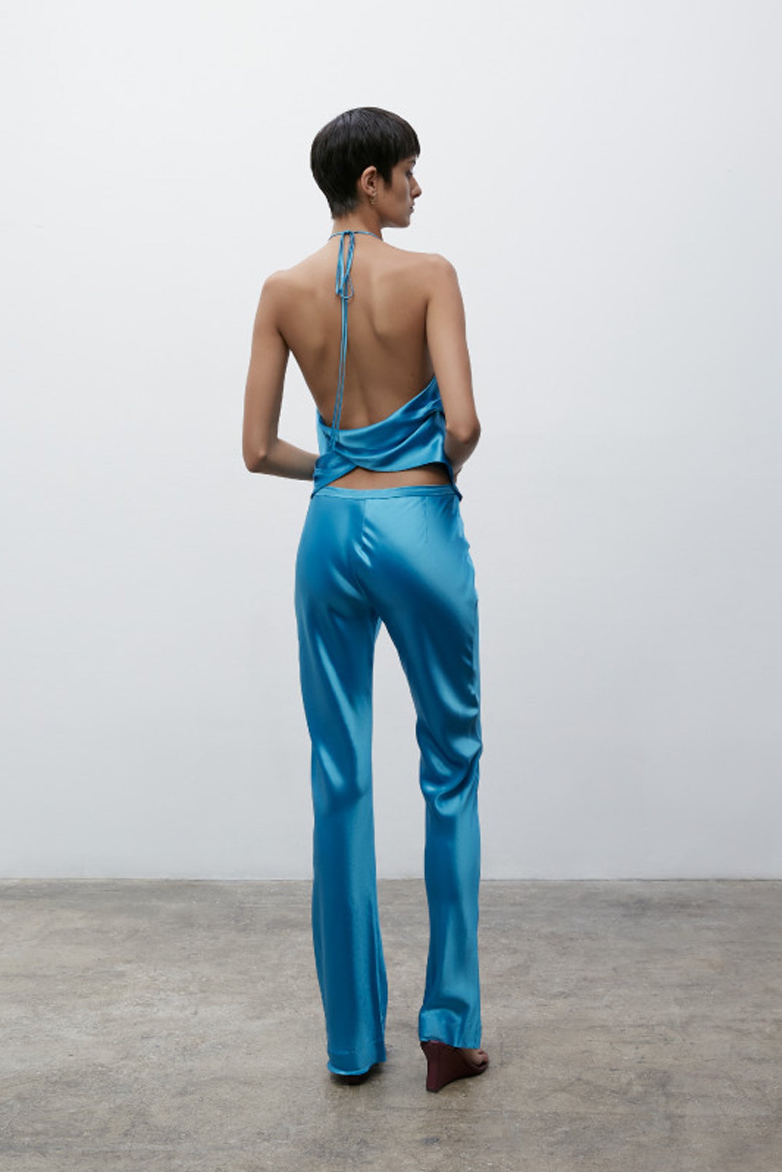 The Paris Georgia Sleek Belted Pant in Bold Blue available at The New Trend Australia