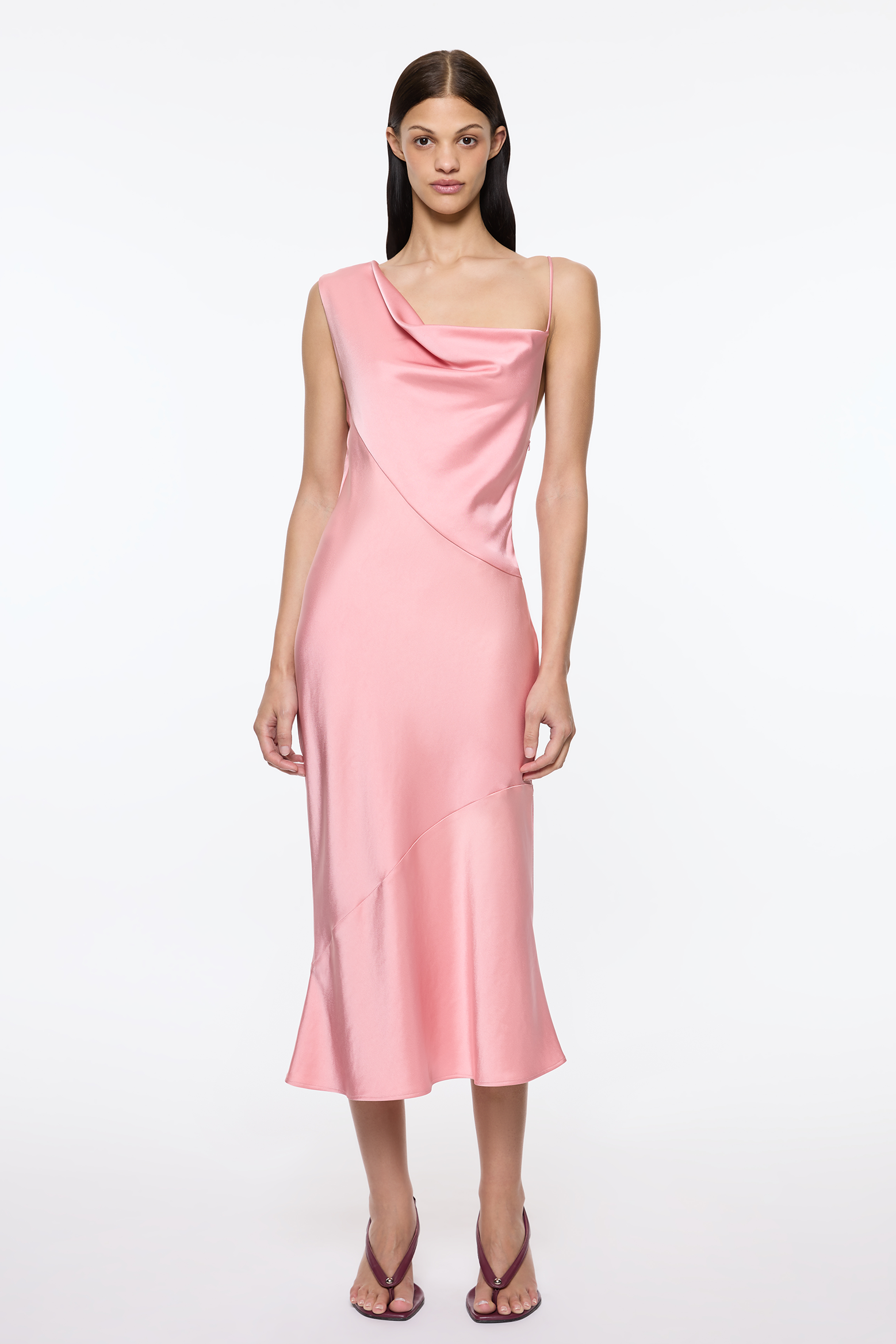 PARIS GEORGIA MINKA MIDI SLIP DRESS IN PINK | THE NEW TREND