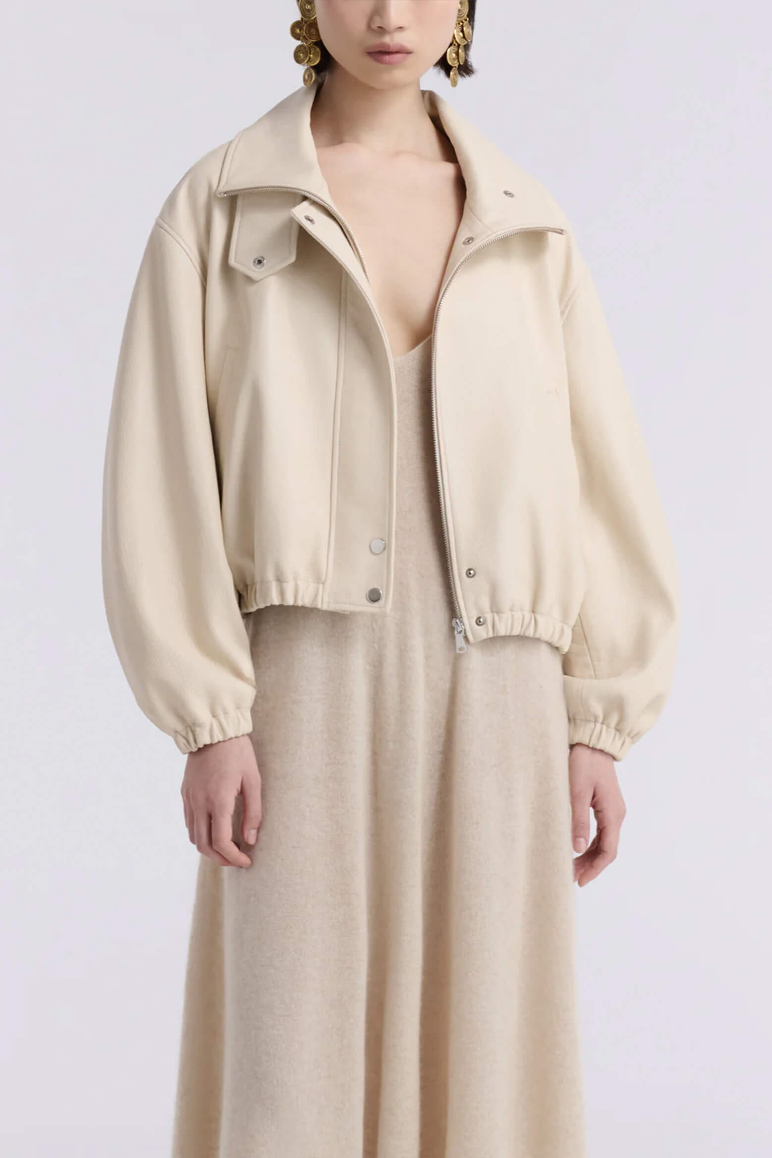 The Pia Jacket in Ivory by Nour Hammour is available at The New Trend