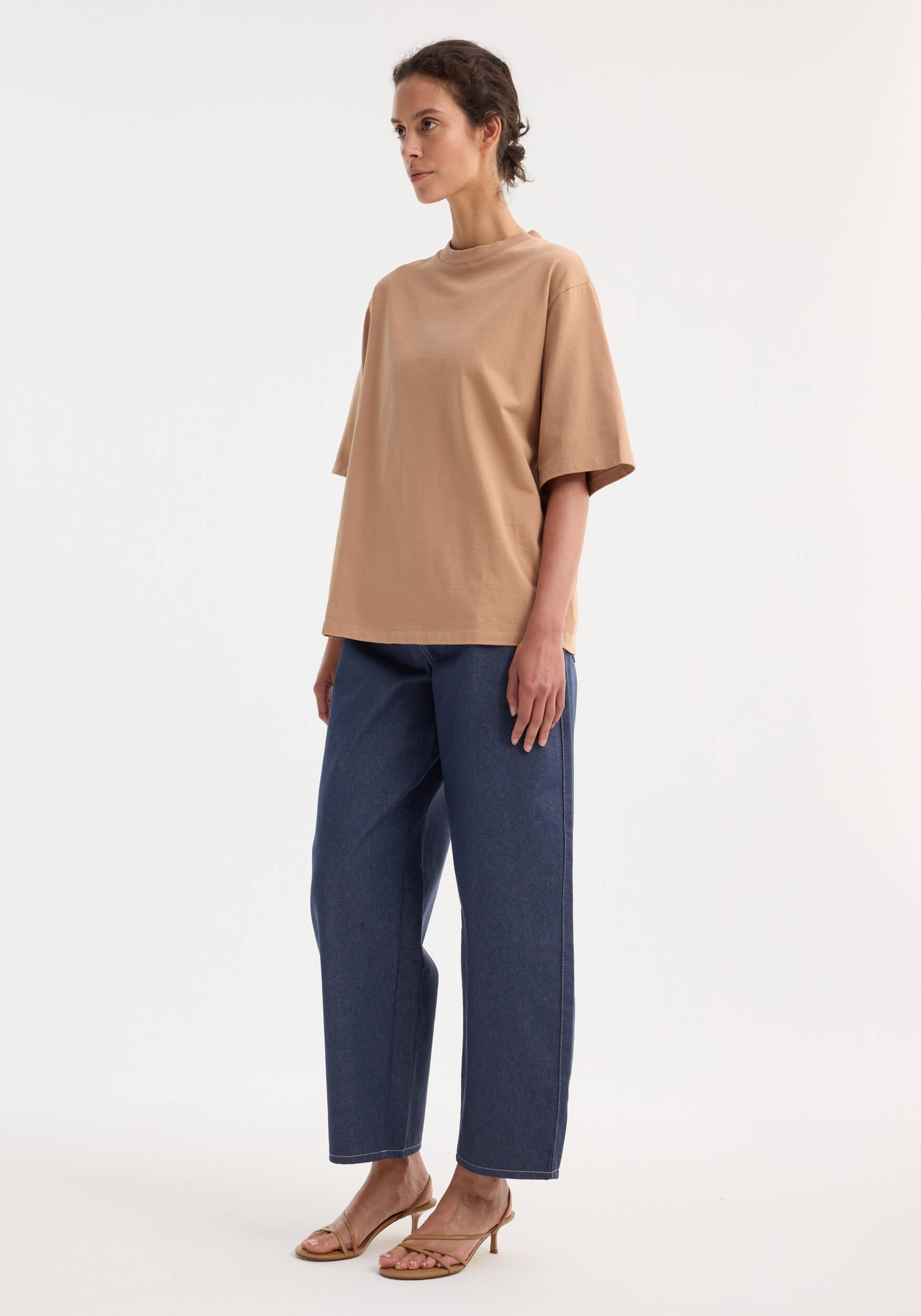 RÓHE OVERSIZED COTTON T-SHIRT IN POWDER | THE NEW TREND