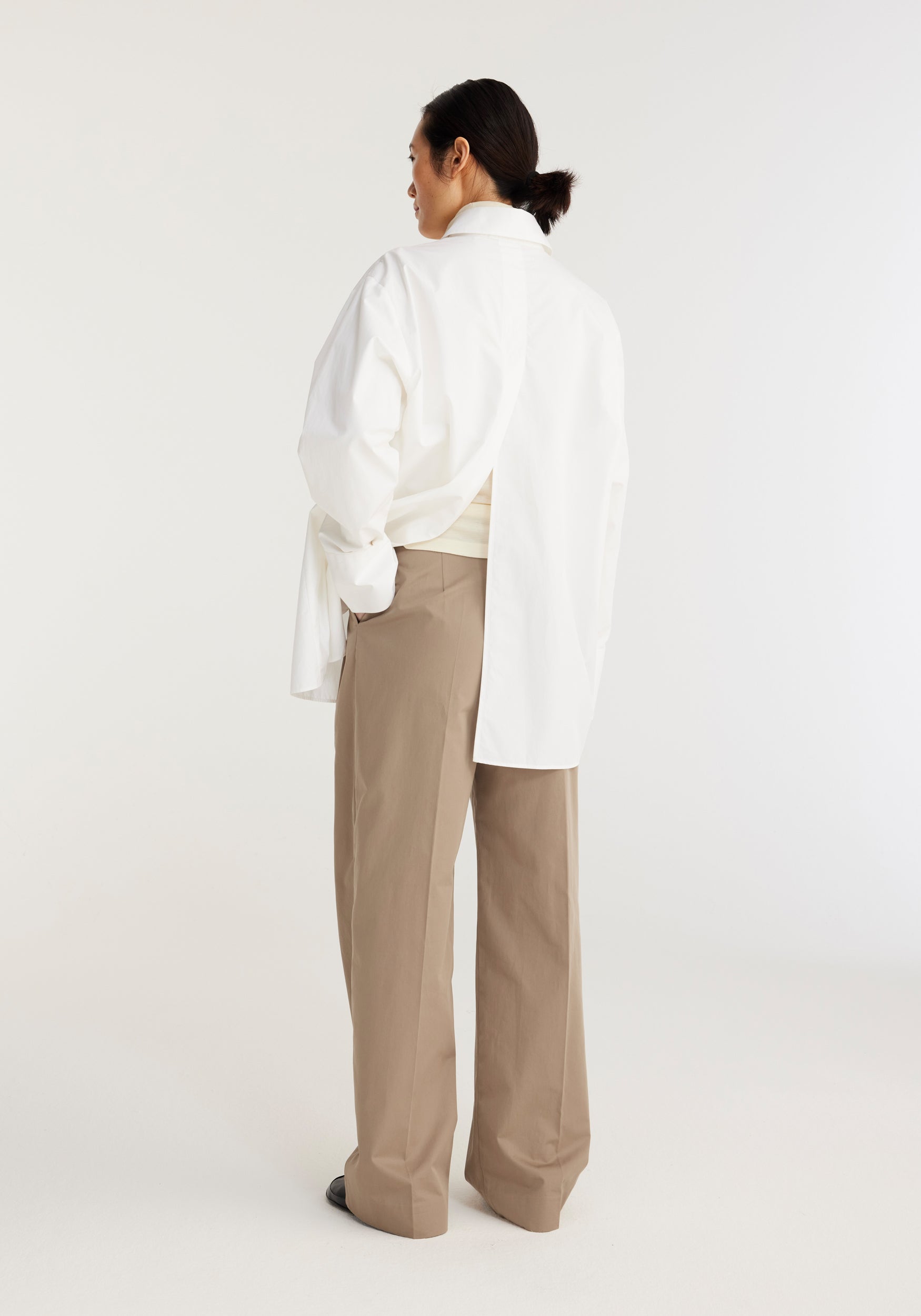 The Rohe Back Slit Shirt in White available at The New Trend Australia
