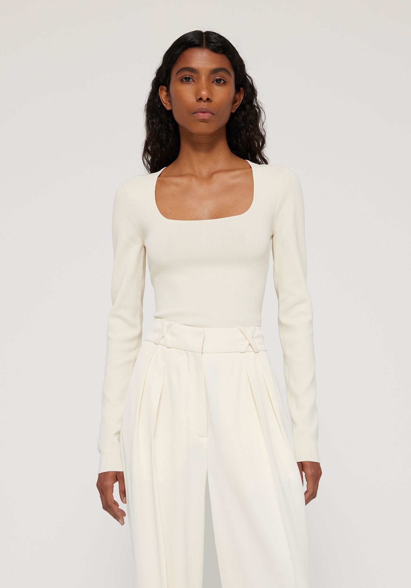 Rohe Bustier Shaped Knitted Top in Off-White available at TNT The New Trend Australia.