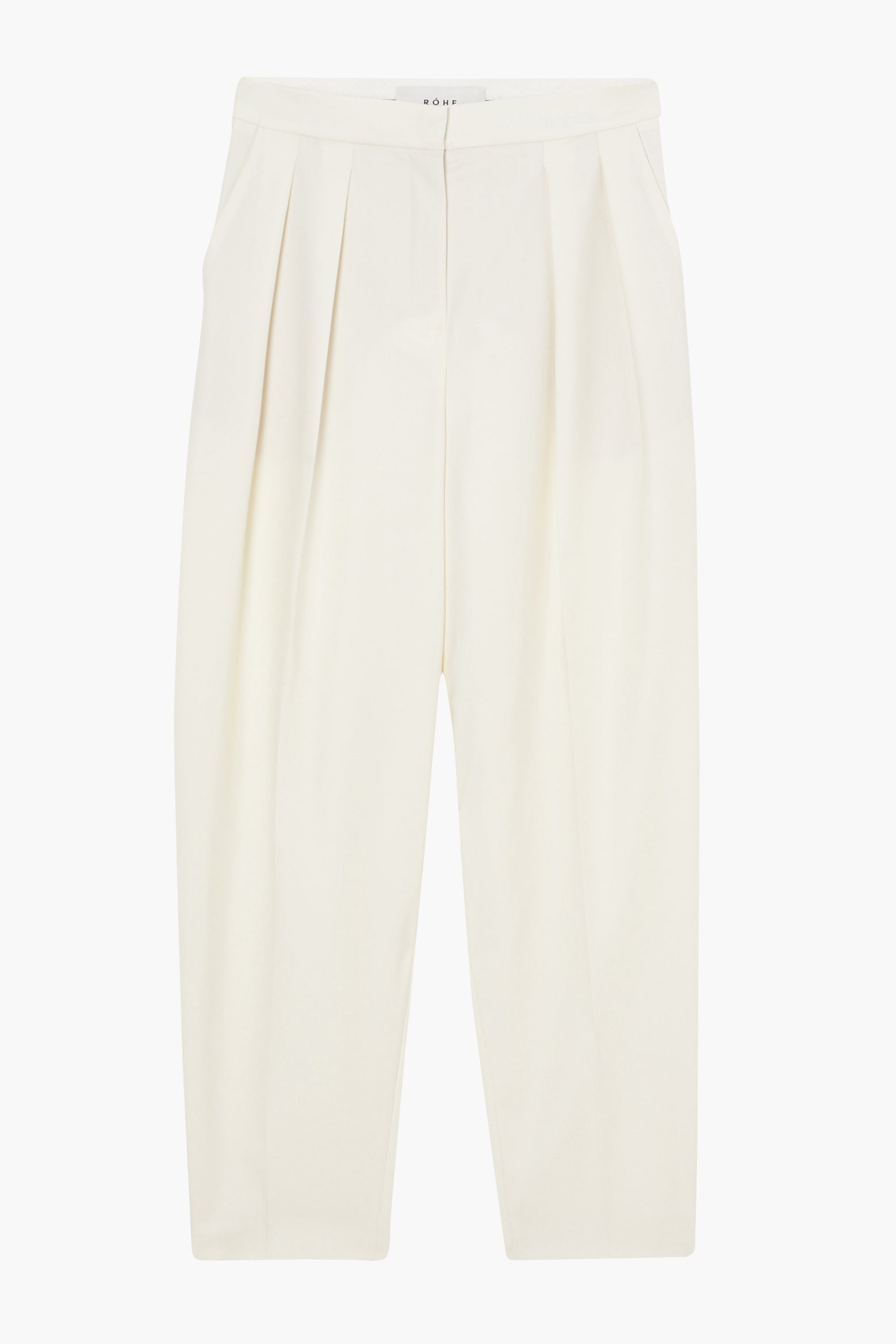 Rohe Double Pleat Tailored Trousers in Cream TNT The New Trend Australia