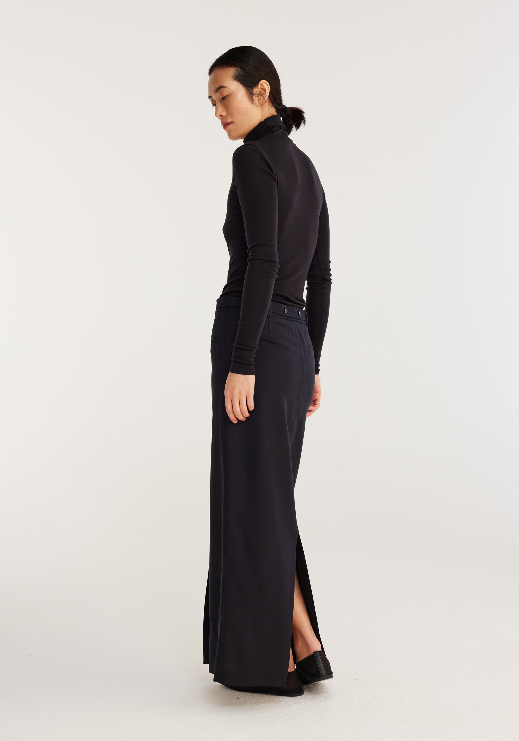 Rohe Reimagined Tailored Skirt in Navy available at The New Trend Australia
