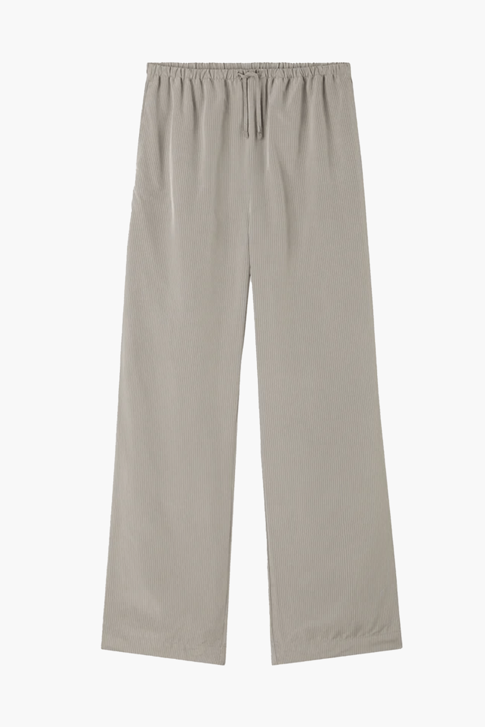 RÓHE RELAXED FLUID STRIPE TROUSERS LIGHT GREY | THE NEW TREND