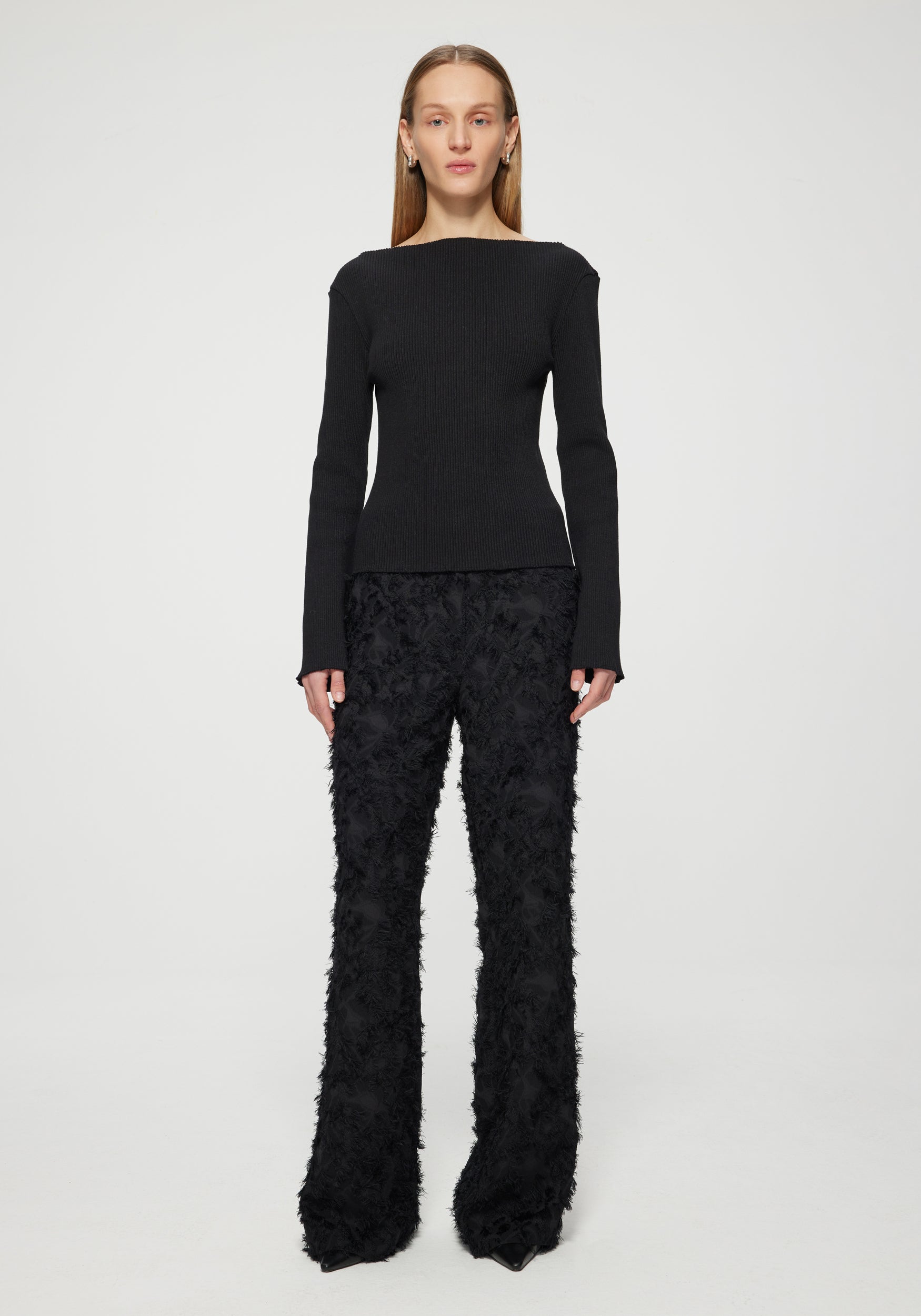 Rohe Ribbed Knit Top in Noir available at TNT The New Trend Australia