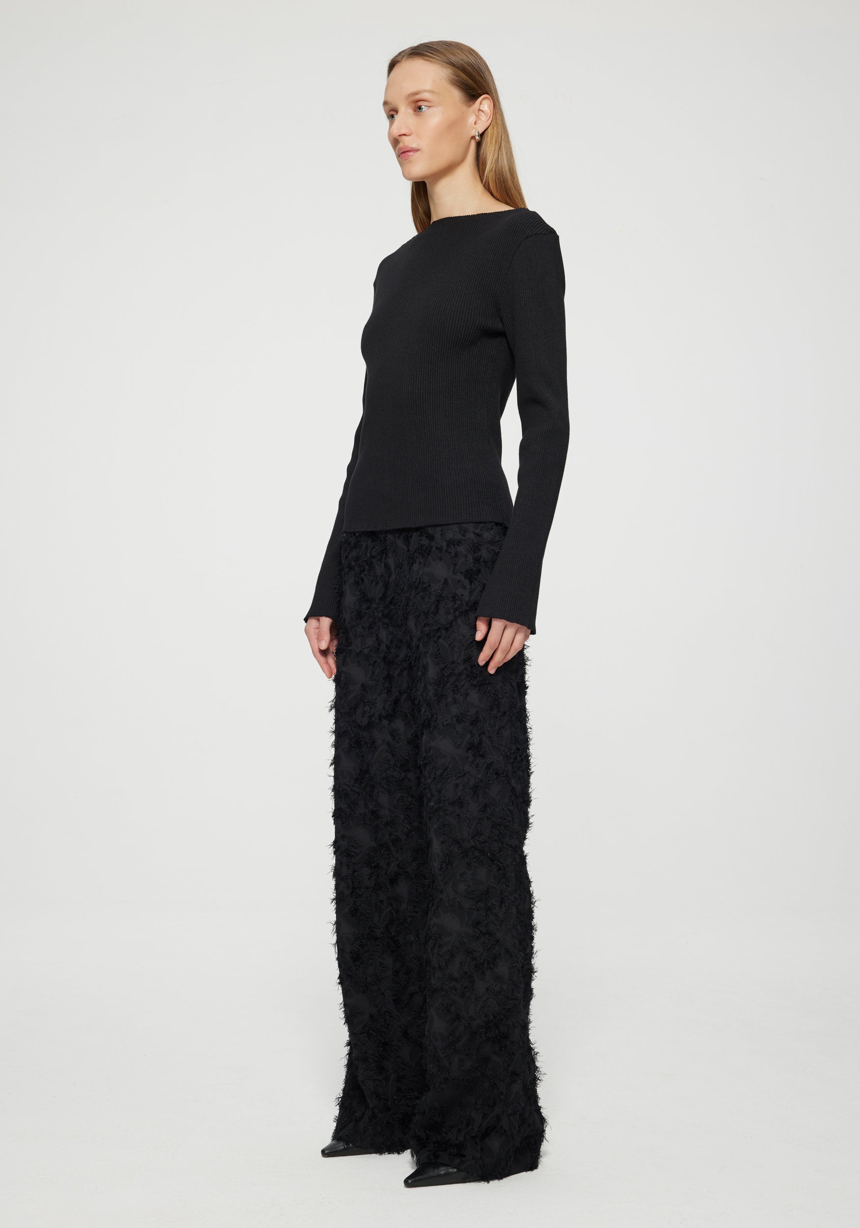 Rohe Ribbed Knit Top in Noir available at TNT The New Trend Australia
