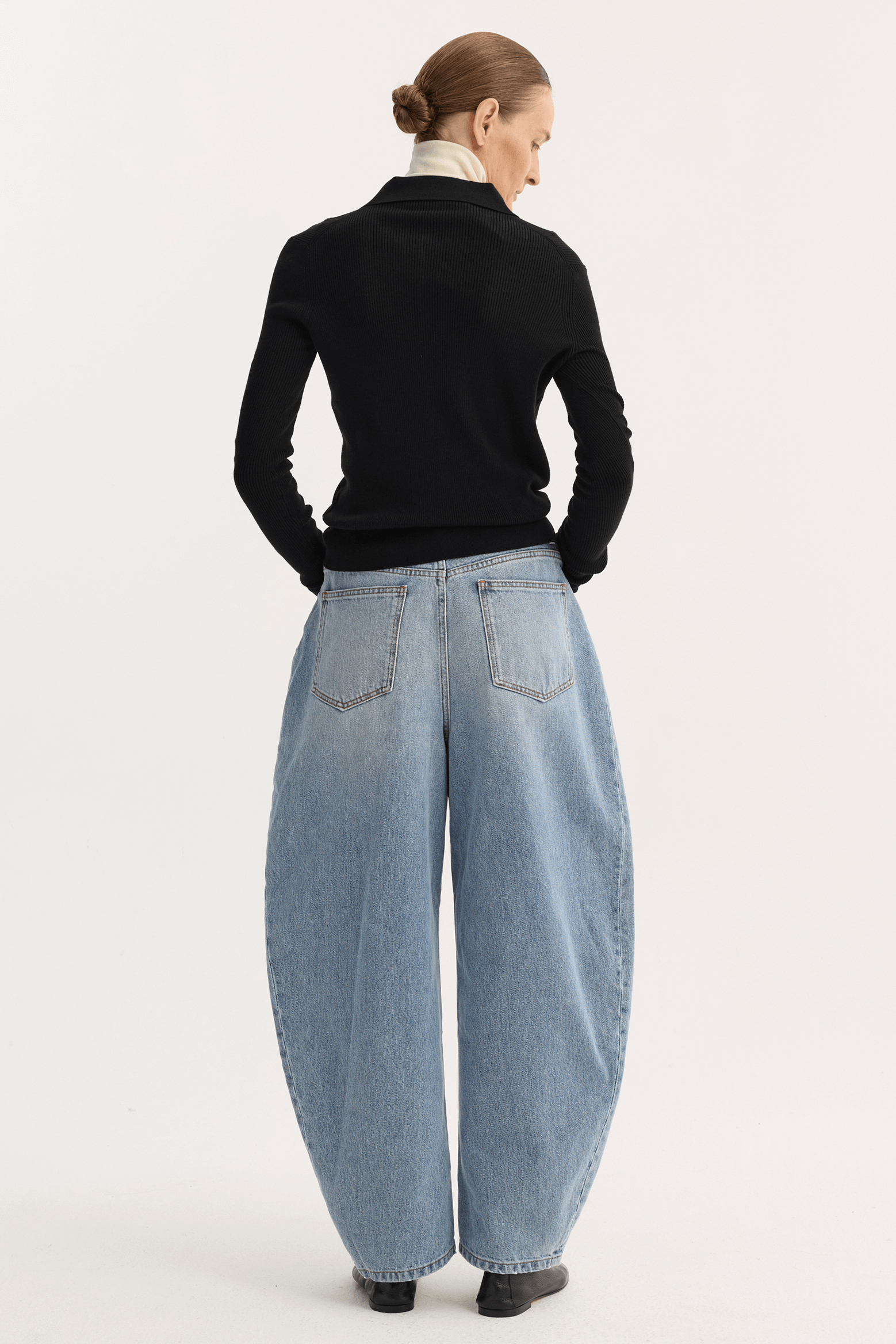RÓHE SCULPTURAL DENIM TROUSERS CLASSIC BLUE | THE NEW TREND