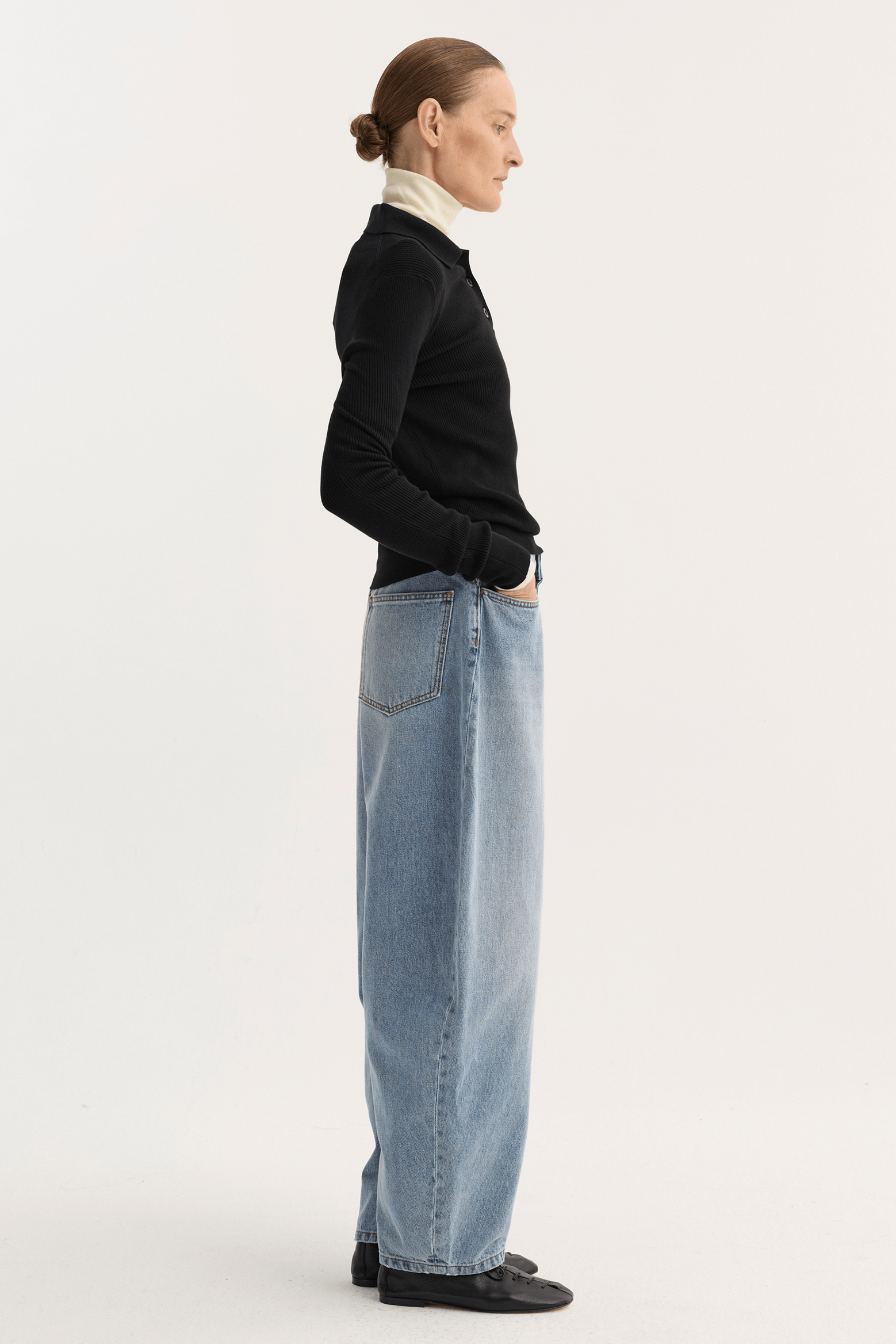 RÓHE SCULPTURAL DENIM TROUSERS CLASSIC BLUE | THE NEW TREND