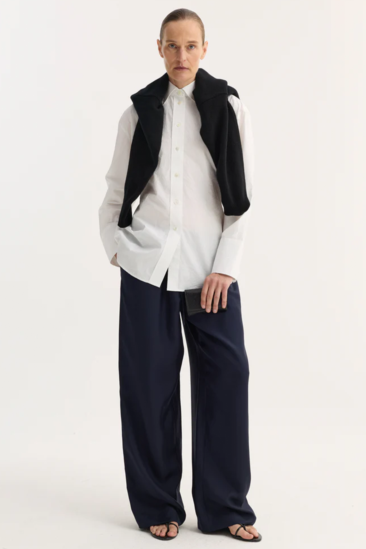 SHAPED CRUSHED POPLIN SHIRT