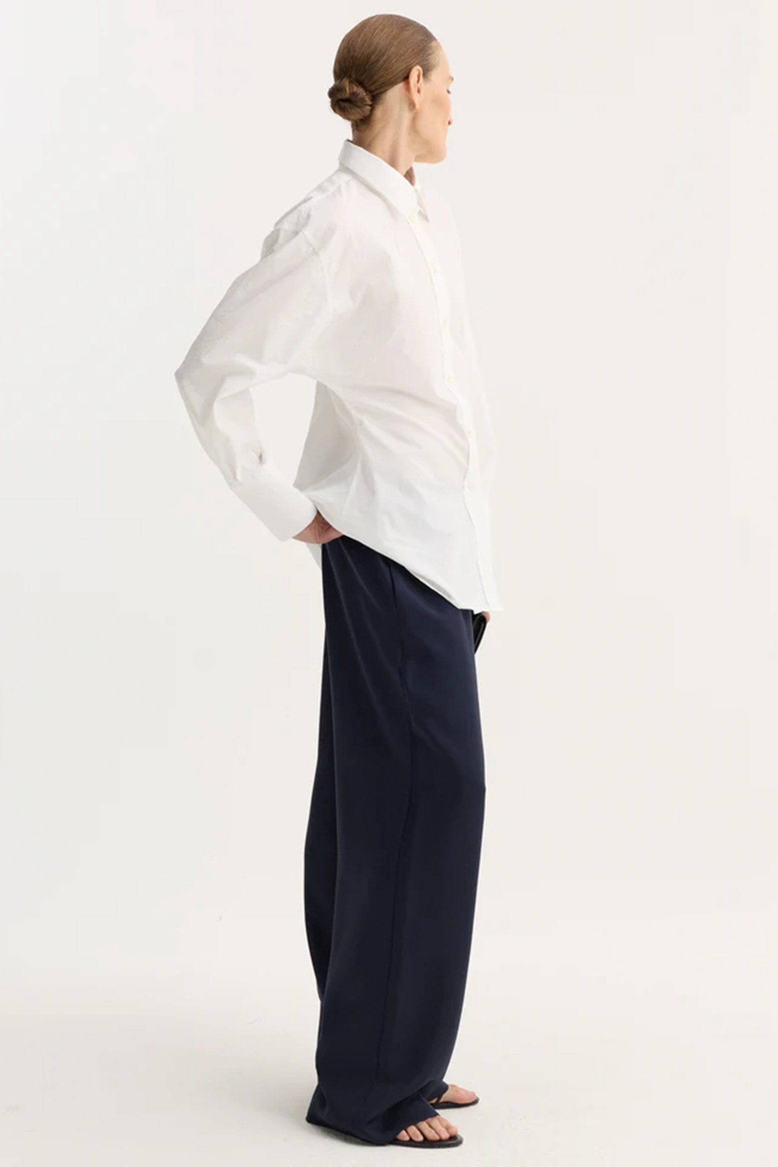 SHAPED CRUSHED POPLIN SHIRT
