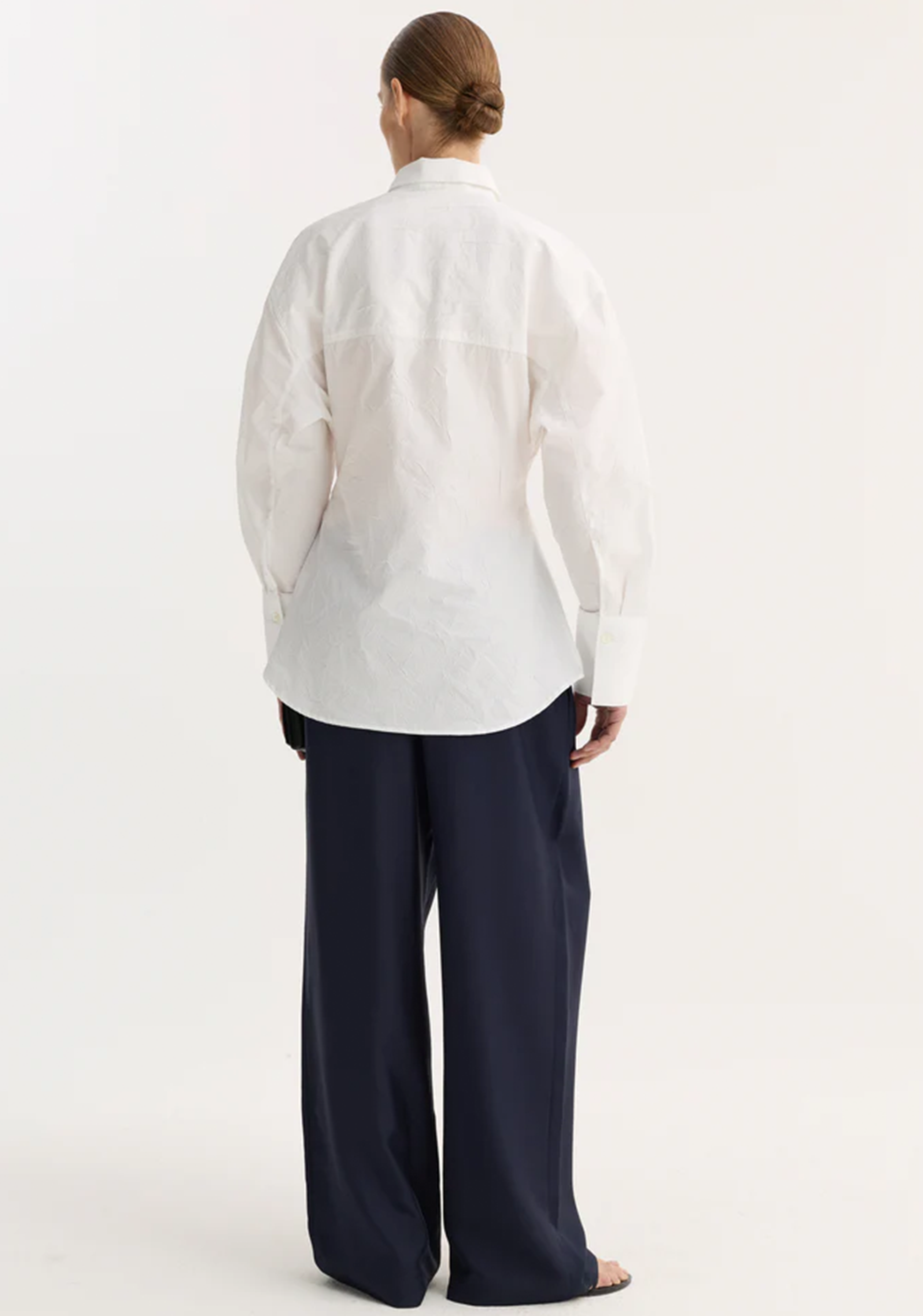 SHAPED CRUSHED POPLIN SHIRT