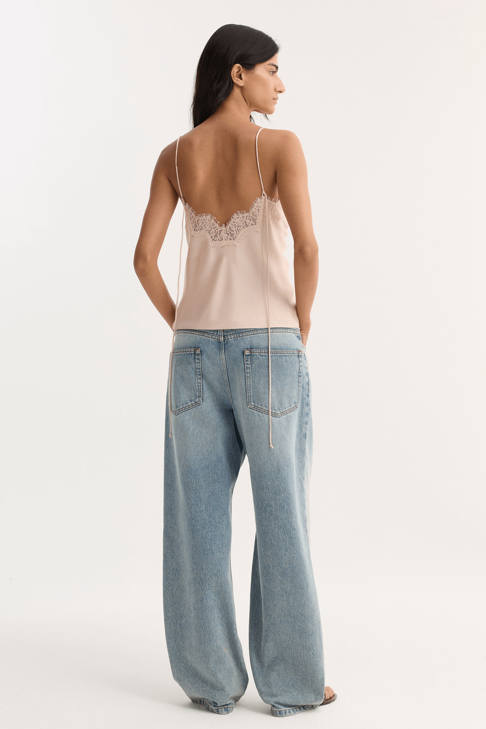 RÓHE LACE SILK CAMISOLE ROSE | THE NEW TREND