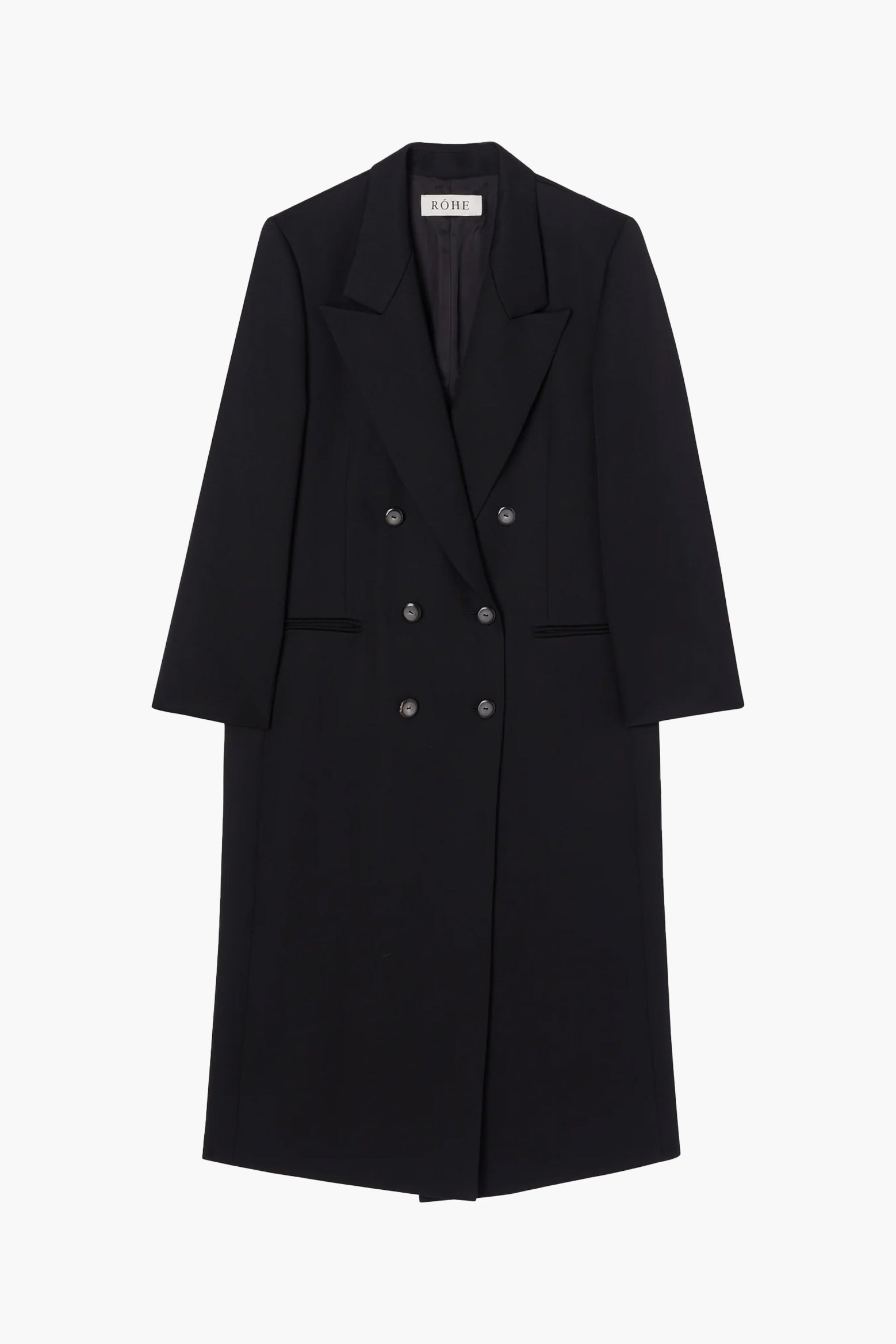 The Rohe Tailored Cap Coat in Noir available at The New Trend Australia