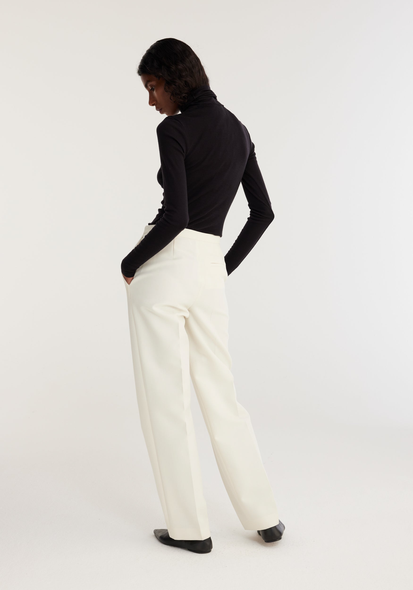 KHANZA TROUSERS IVORY - Ciel Official