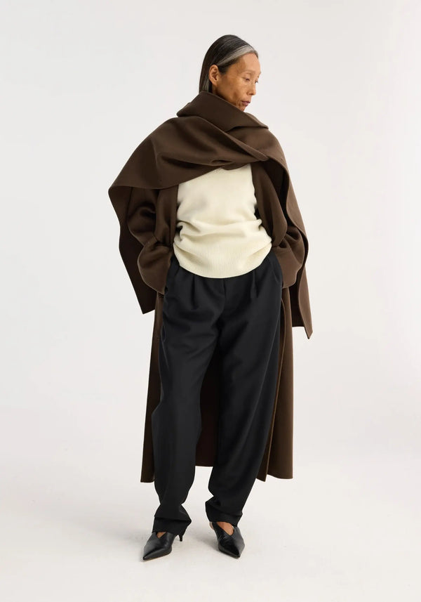 コート ROHE FW25 DOUBLE FACE WOOL SCARF COATY (41610174 030) Rohe Double-Face Wool Scarf Coat - Bergdorf Goodman