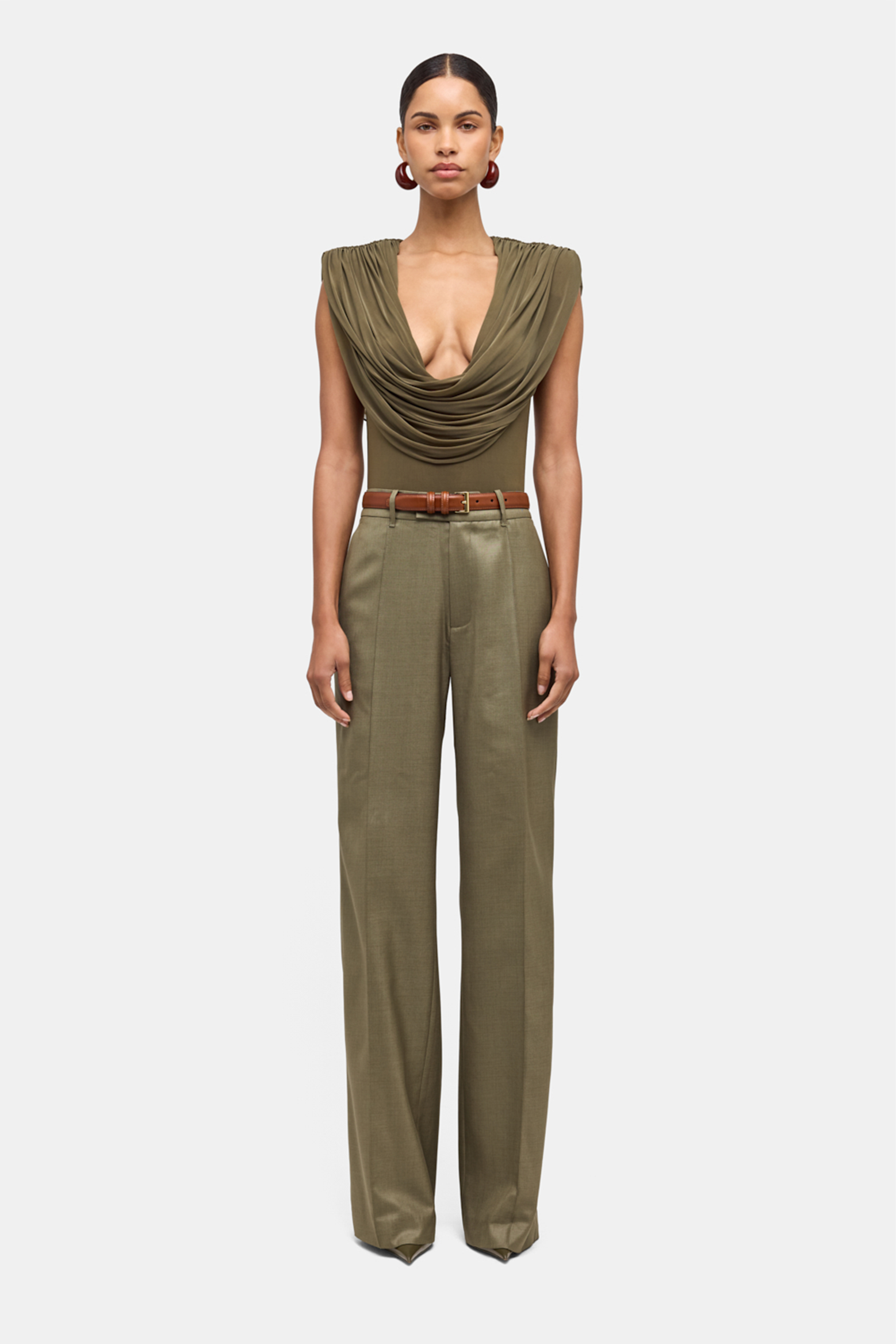 RONNY KOBO ROWLEY PANT IN BURNT OLIVE | THE NEW TREND