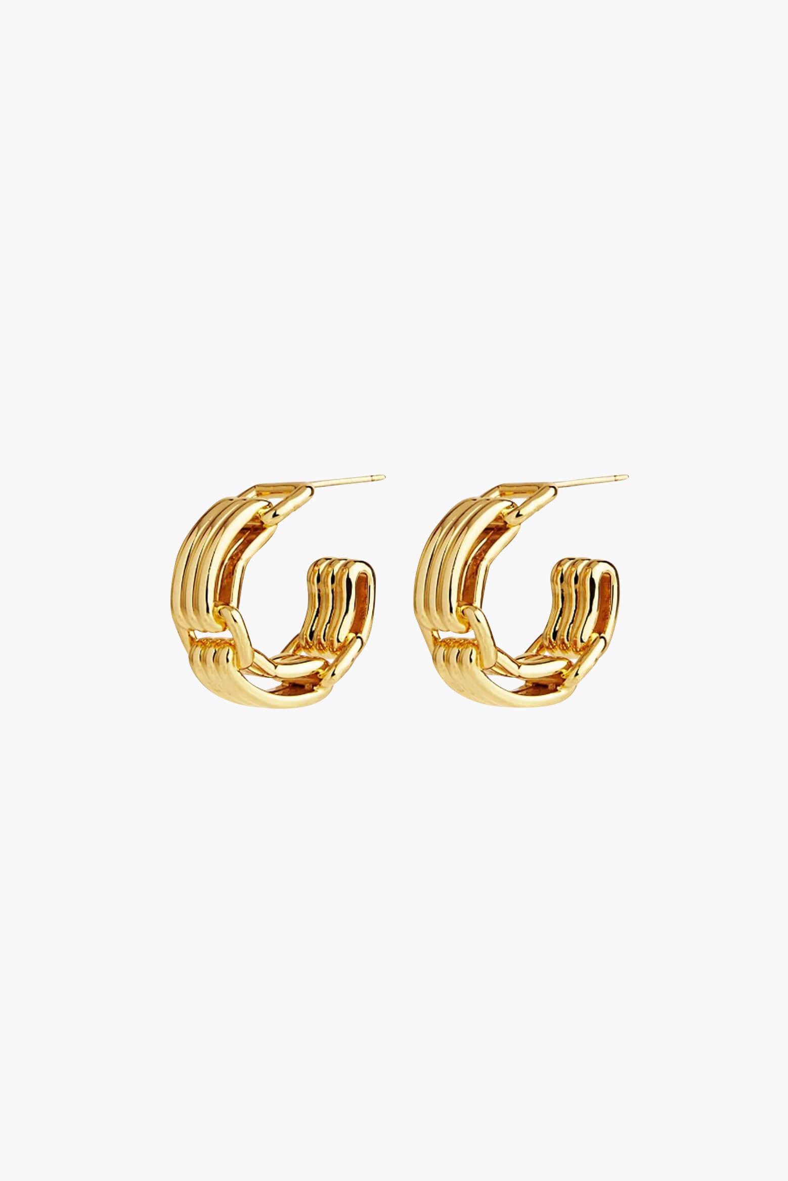 Rylan Flat Link Hoop Earring available at The New Trend