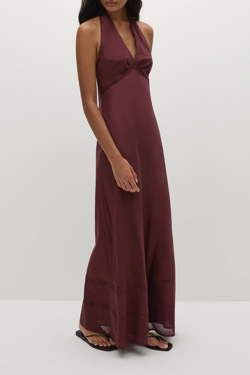 FAITHFULL THE BRAND JASMINE MAXI DRESS IN BORDEAUX | THE NEW TREND