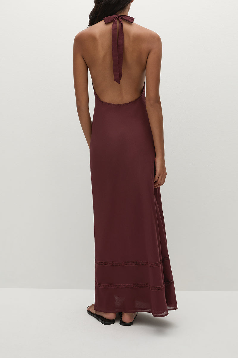 FAITHFULL THE BRAND JASMINE MAXI DRESS IN BORDEAUX | THE NEW TREND