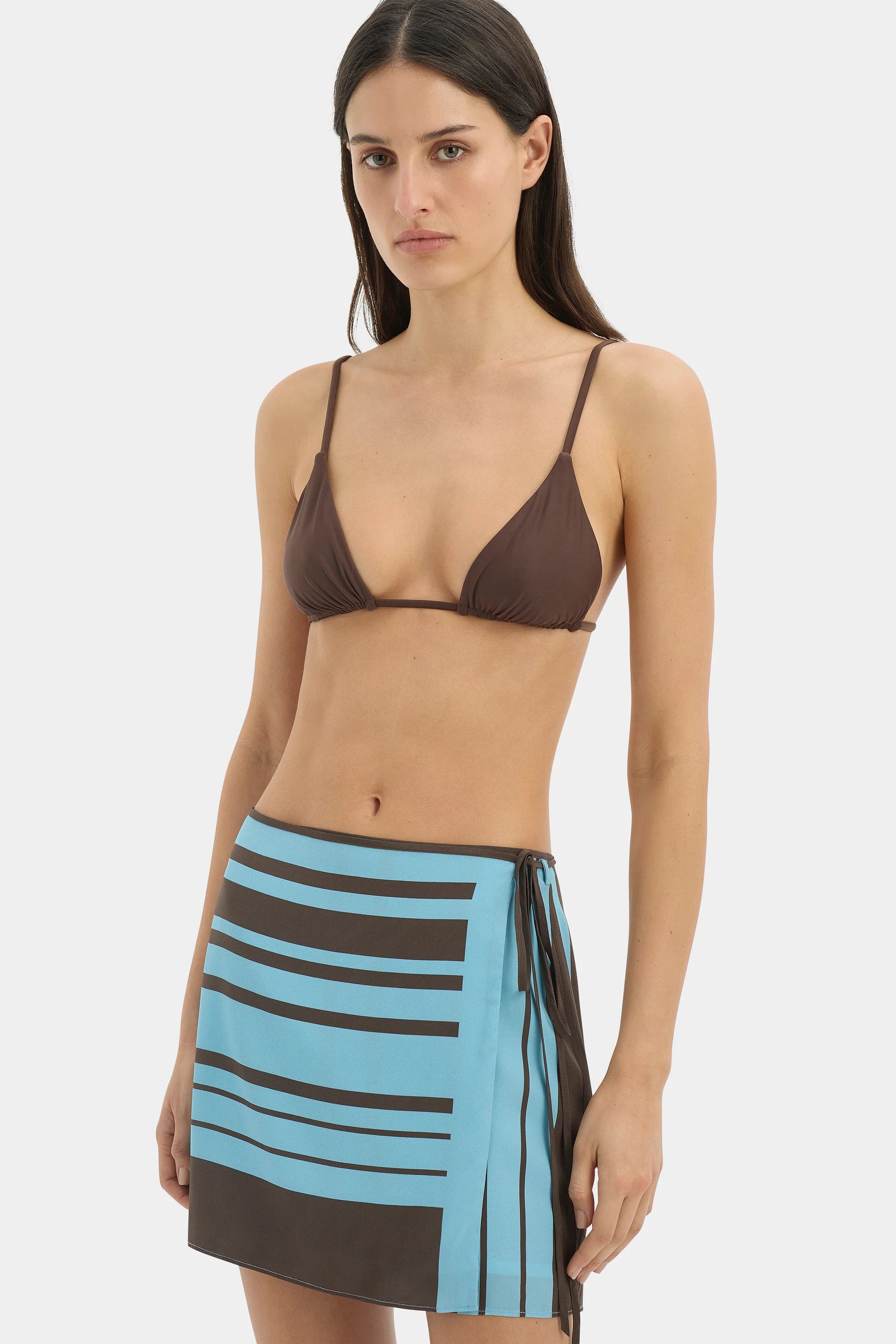 SIR RIOJA WRAP MINI SKIRT IN PACHA MINERAL STRIPE | THE NEW TREND
