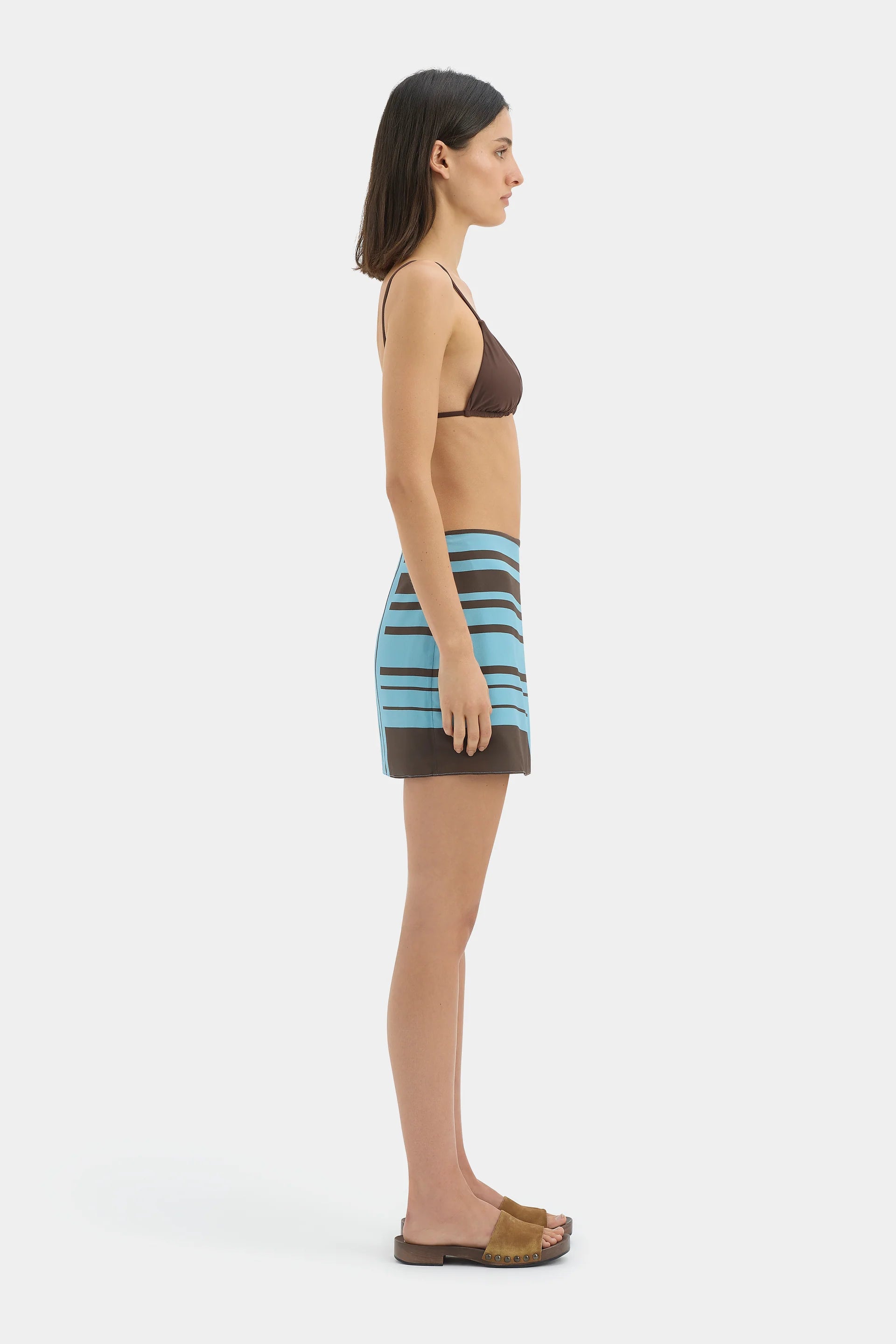 SIR RIOJA WRAP MINI SKIRT IN PACHA MINERAL STRIPE | THE NEW TREND