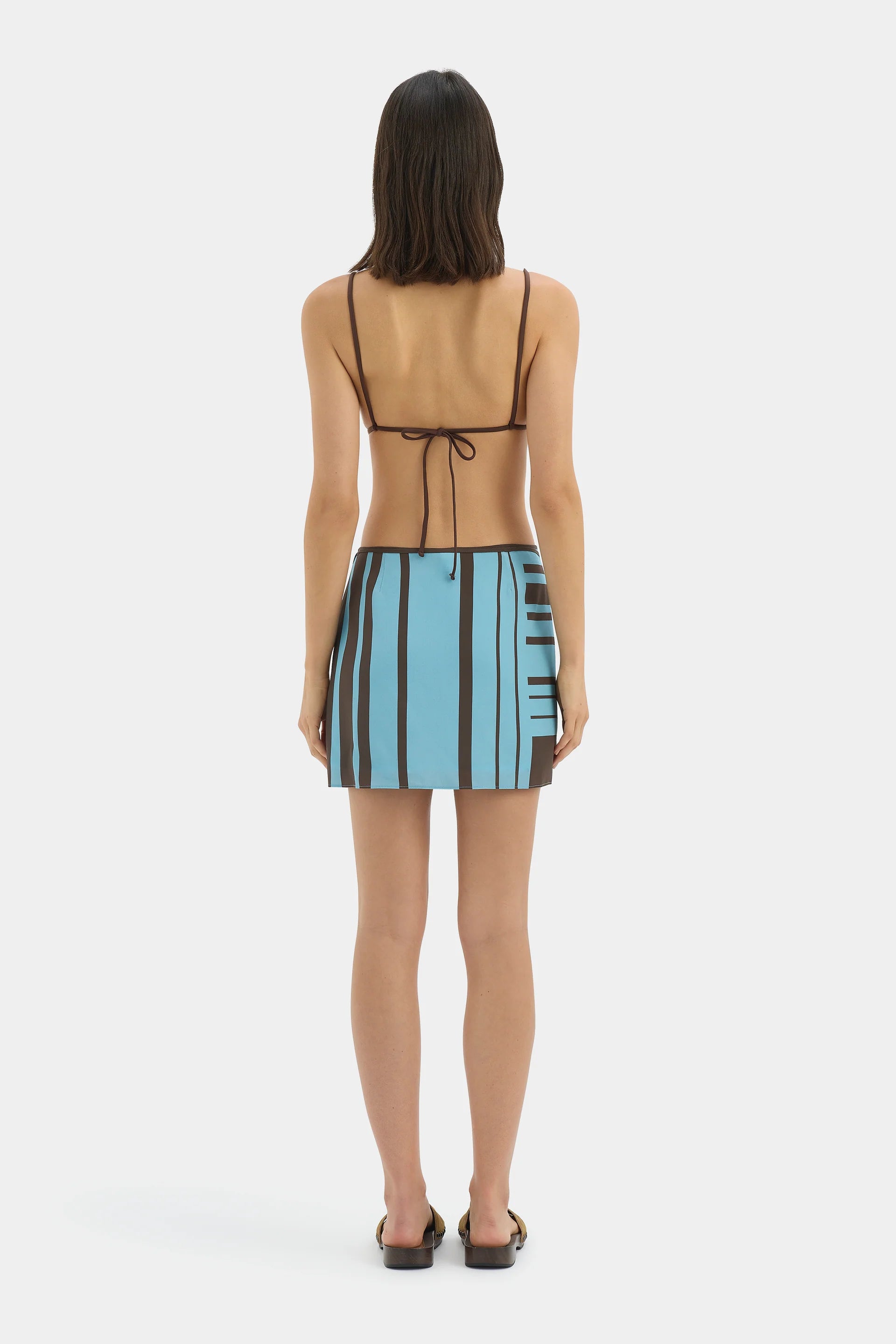 SIR RIOJA WRAP MINI SKIRT IN PACHA MINERAL STRIPE | THE NEW TREND