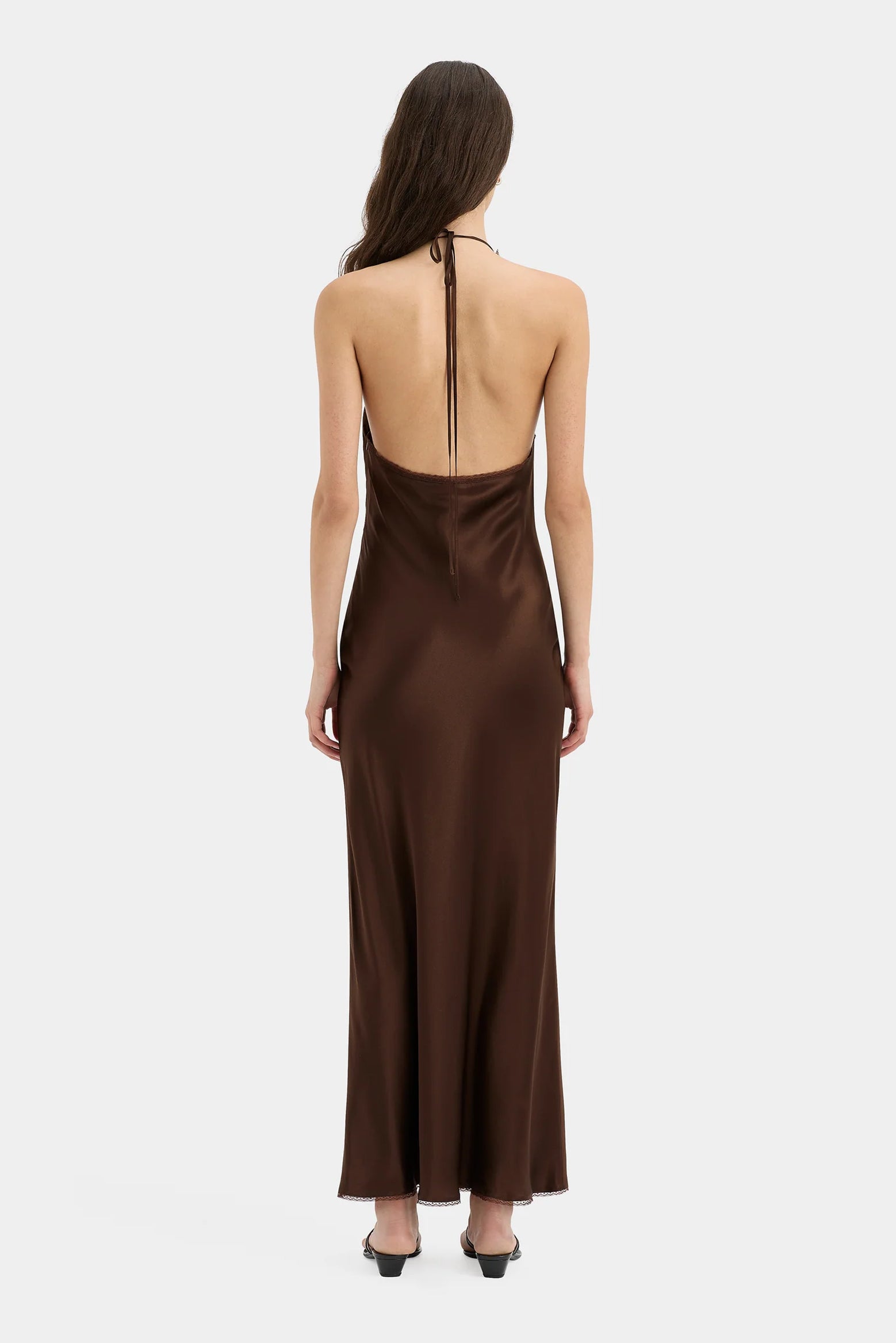 SIR Aries Halter Gown in Chocolate available at The New Trend Australia.