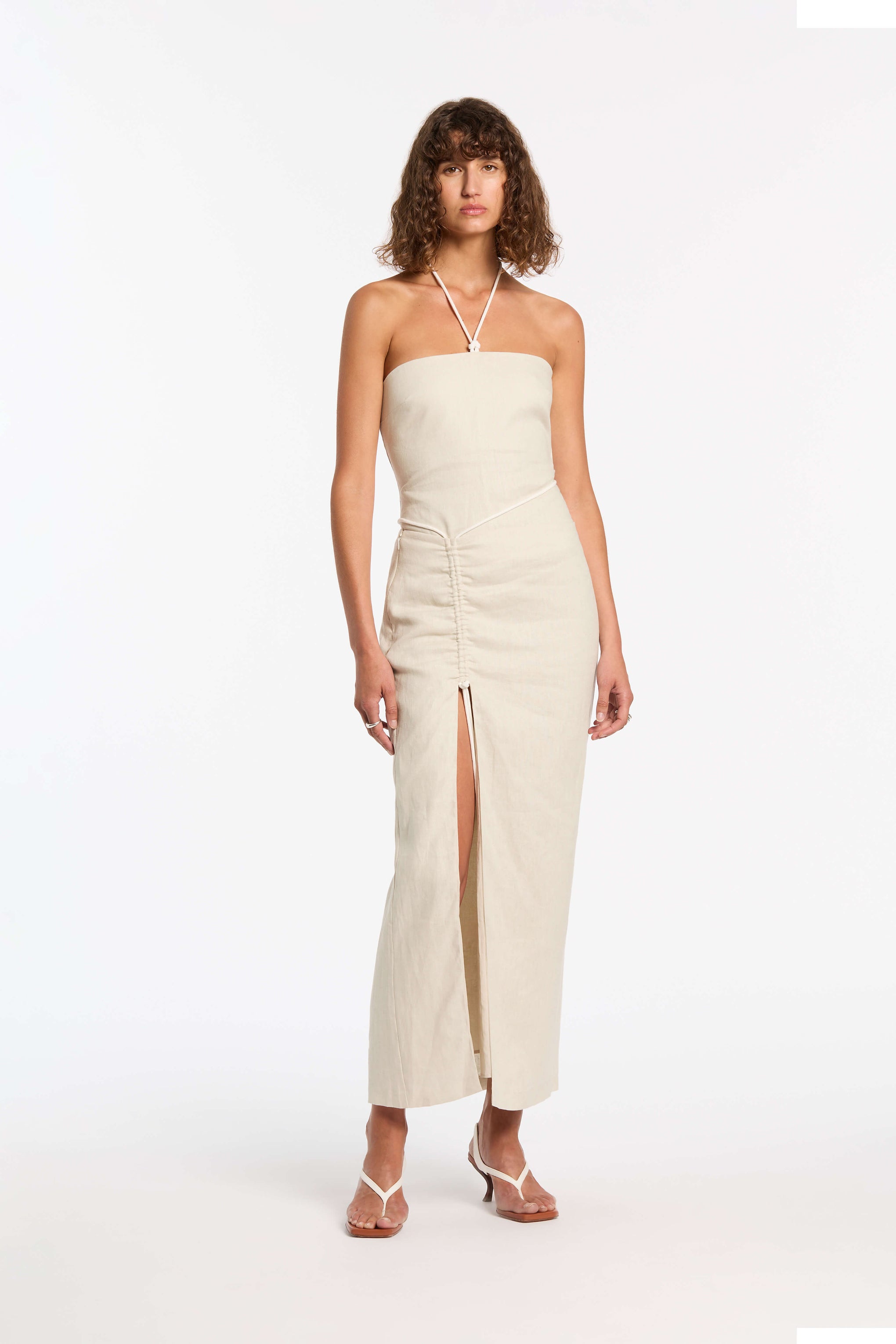 SIR Dorsay Corded Midi Skirt in Ecru available at TNT The New Trend Australia.