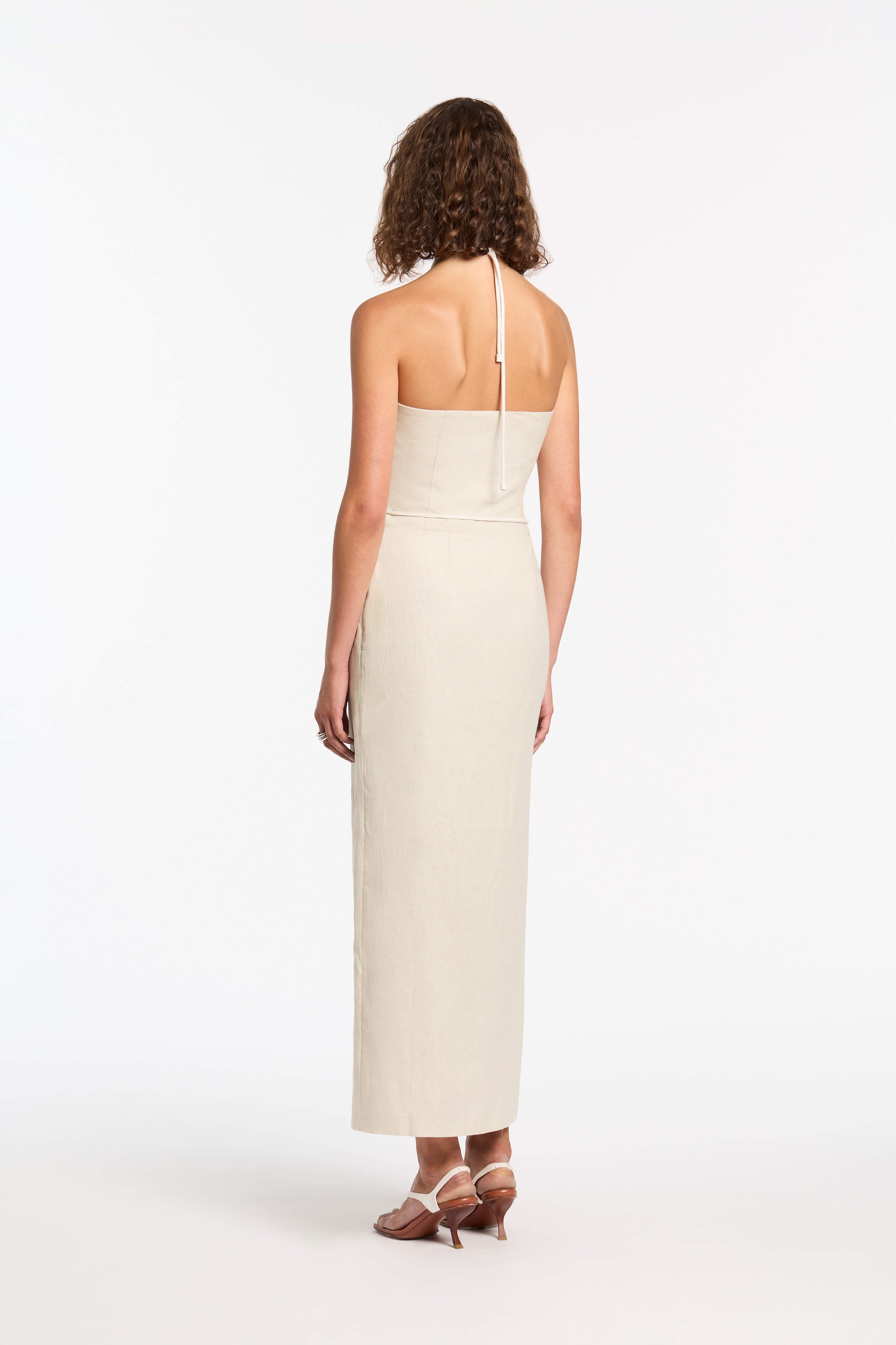 SIR Dorsay Corded Midi Skirt in Ecru available at TNT The New Trend Australia.