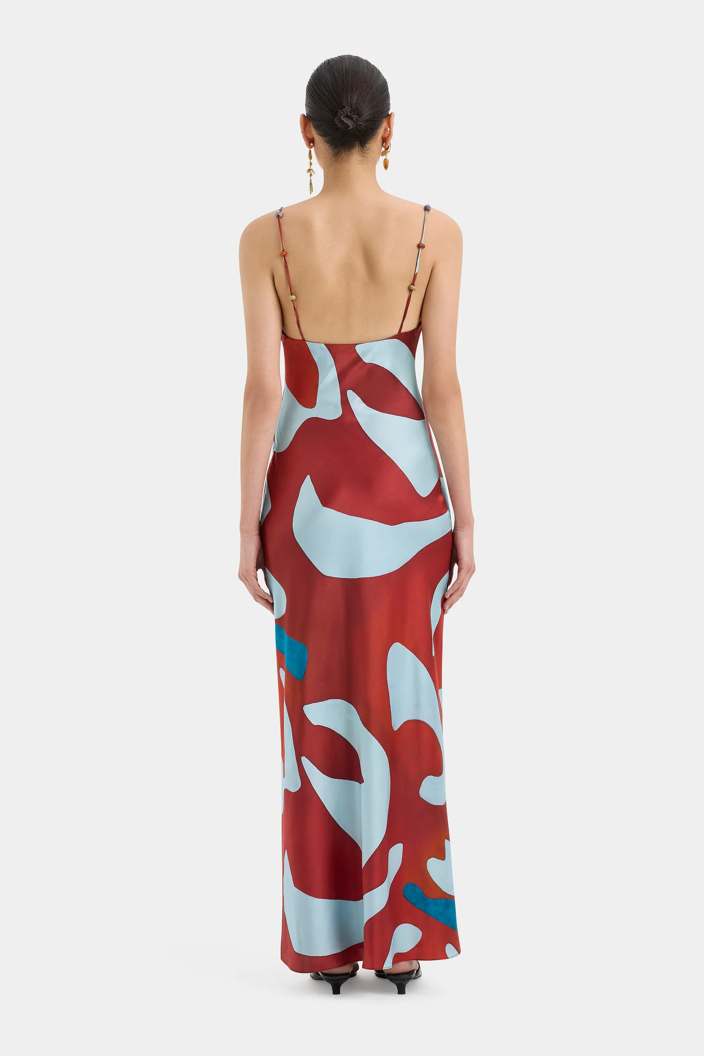 SIR Frankie Slip Dress in Ruby Reflection available at The New Trend Australia.