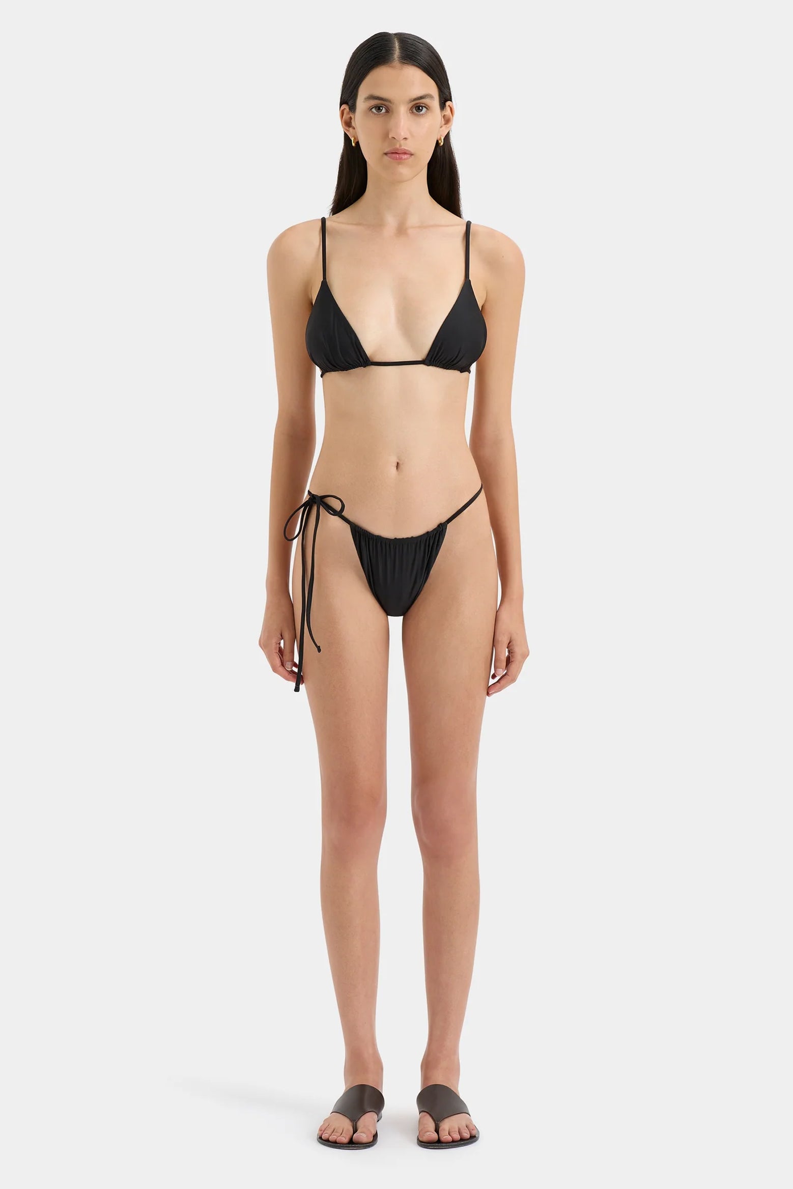 SIR Hendry String Bikini Bottoms in Black available at The New Trend Australia.