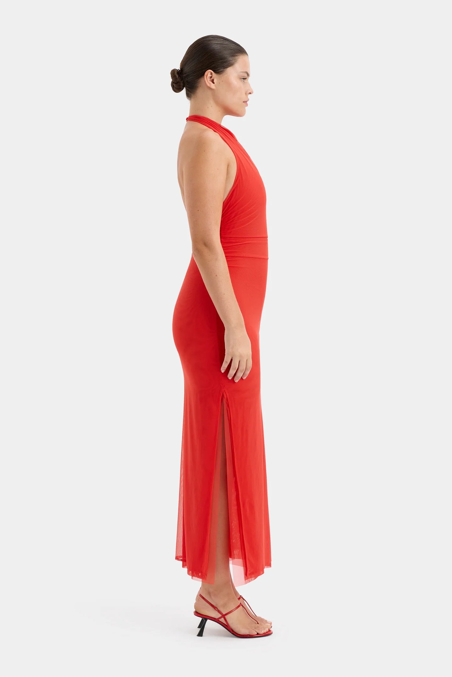 Tornado Mesh Dress, Stretch Midi Dress