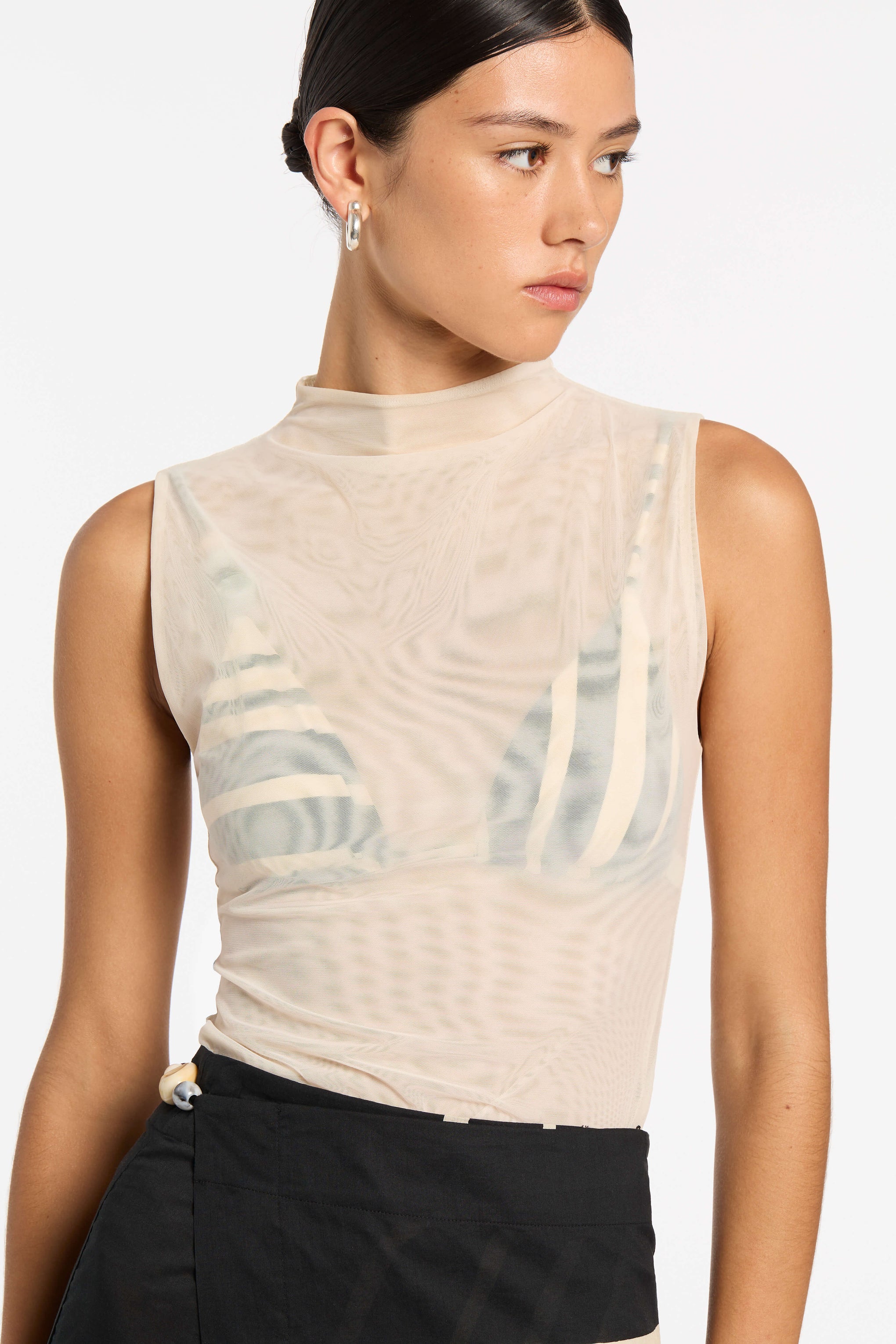SIR Jacques Mesh Tank in Ecru available at TNT The New Trend Australia.
