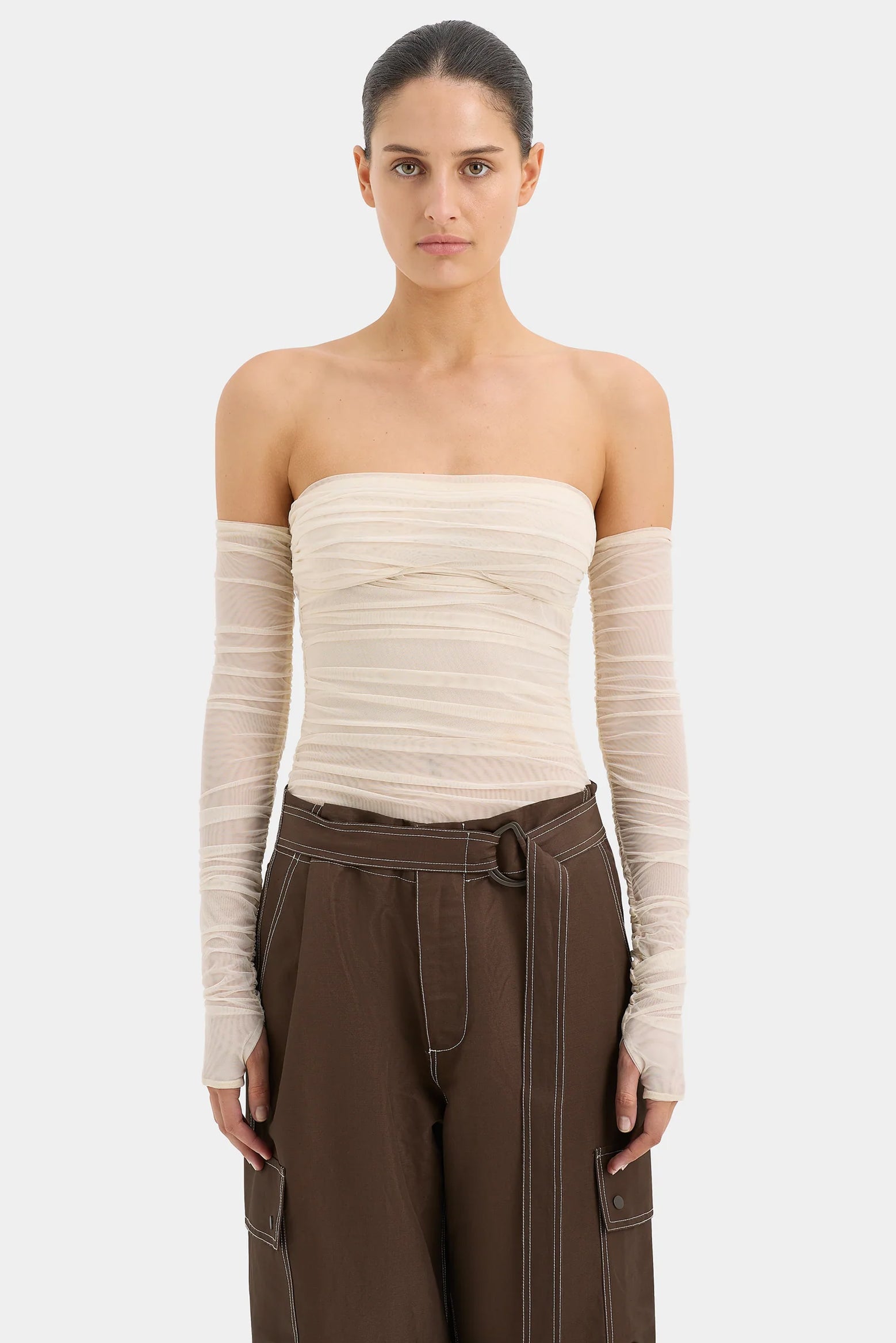 SIR Jacques Off Shoulder Top in Ecru available at The New Trend Australia.