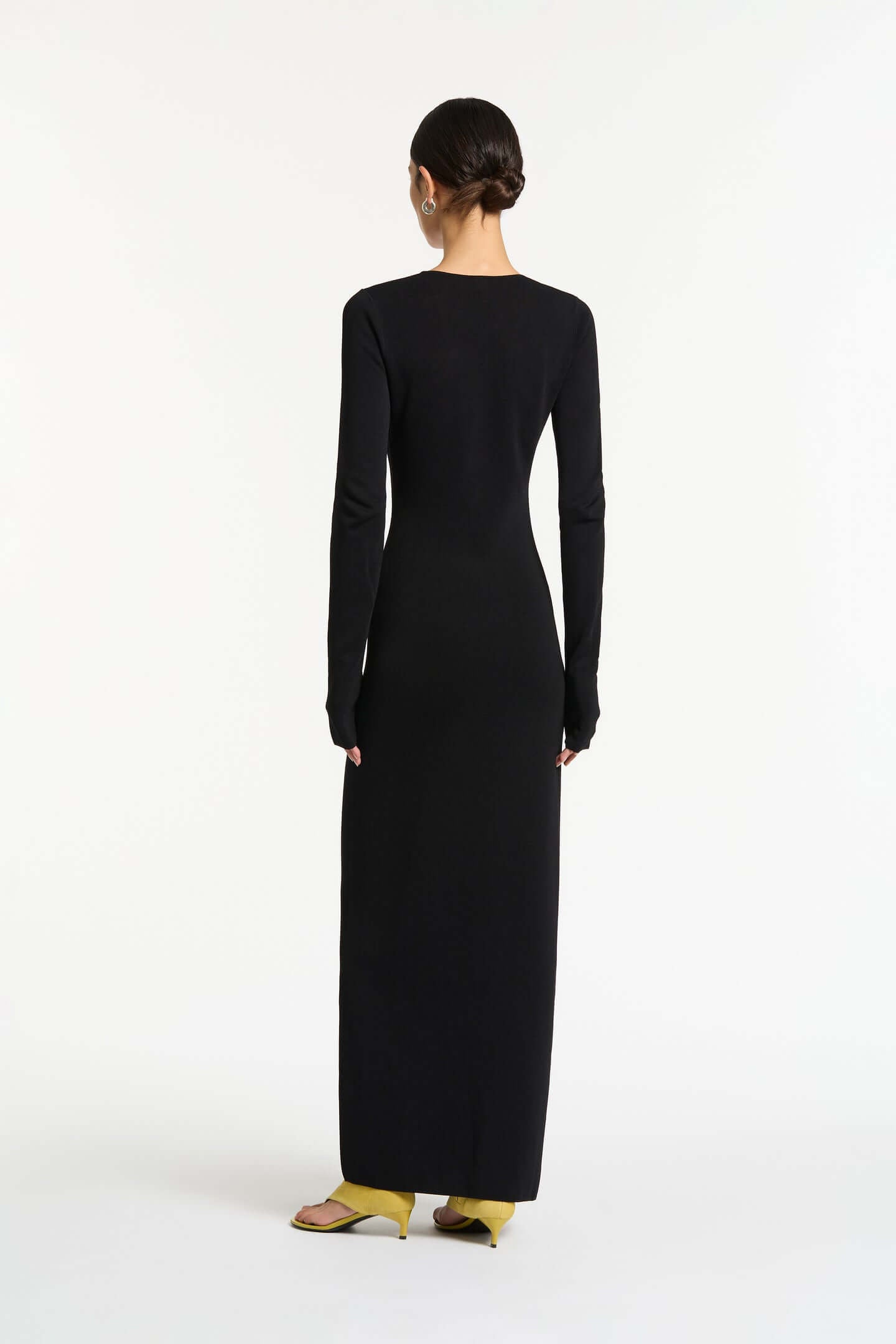 SIR Kinetic Beaded Long Sleeve Midi Dress in Black The New Trend